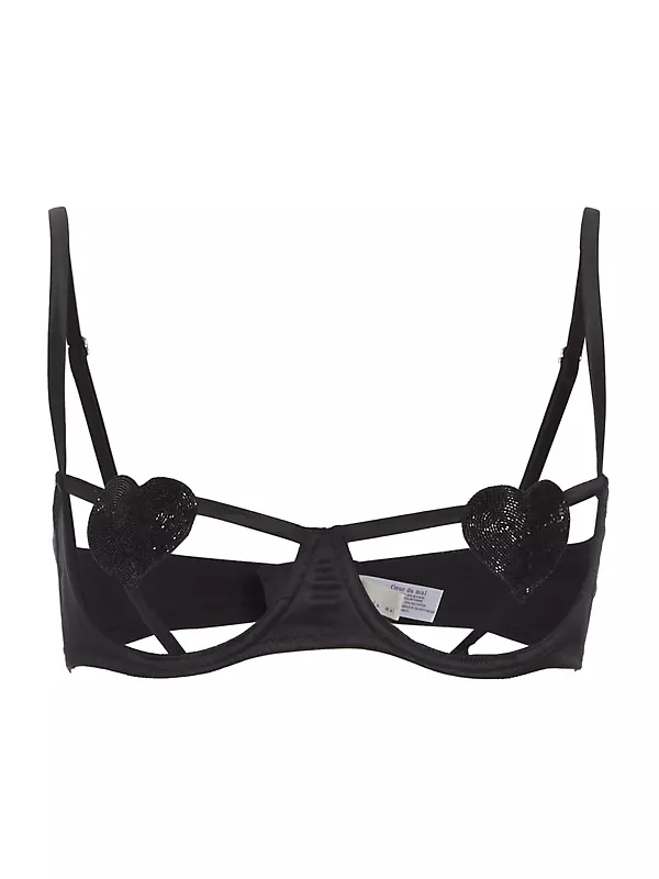 Buy Strappy Embroidered Open Cup Balconette Bra - Order Bras