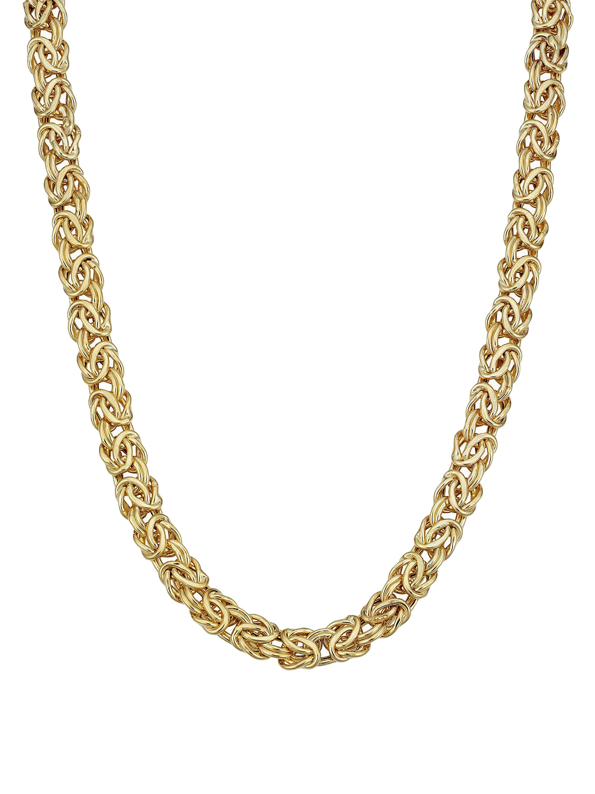 Oradina Women's 14K Yellow Gold Byzantine Necklace - Yellow Gold