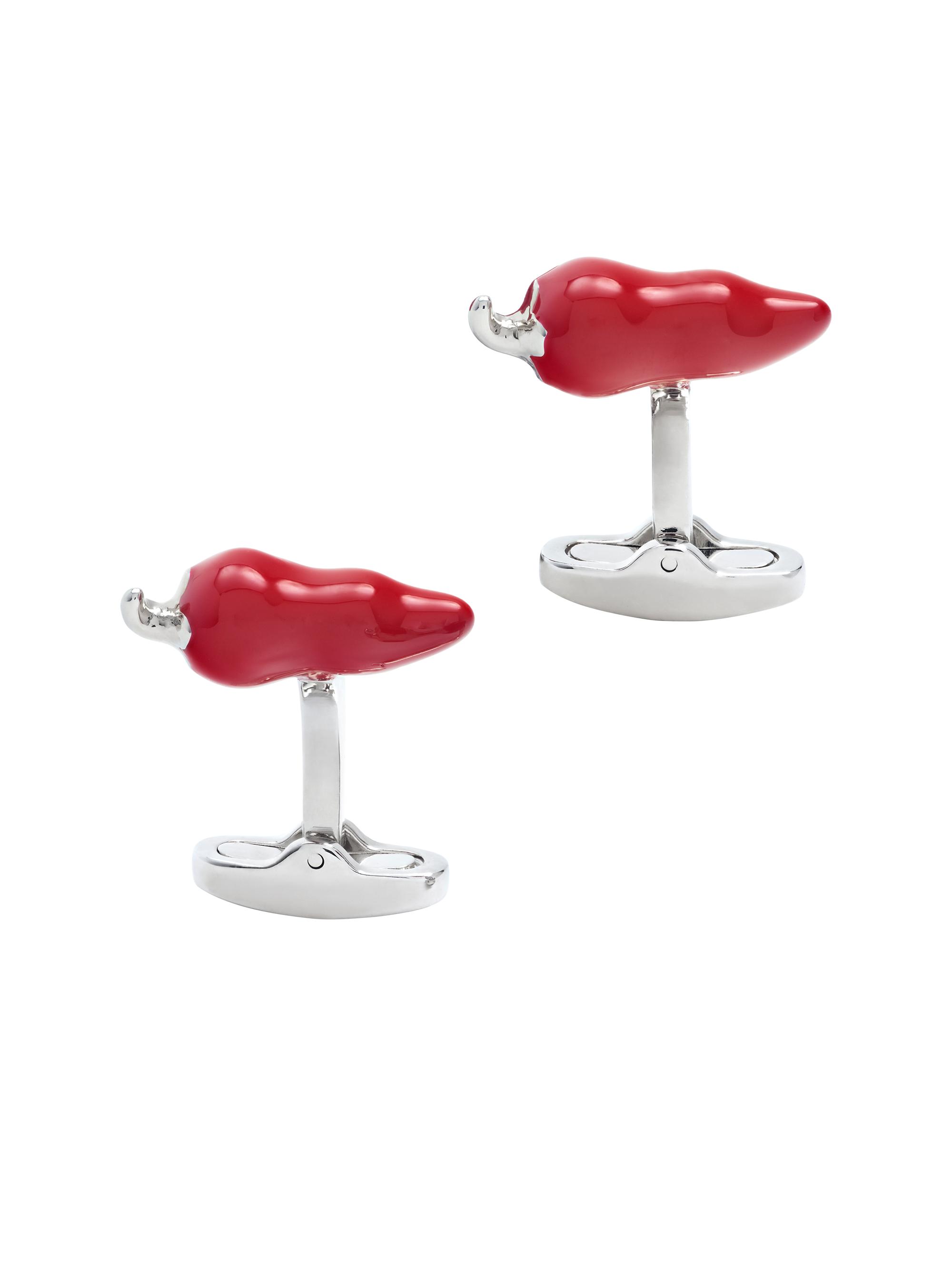 Link Up Men's Chili Pepper Cuff Links - Red