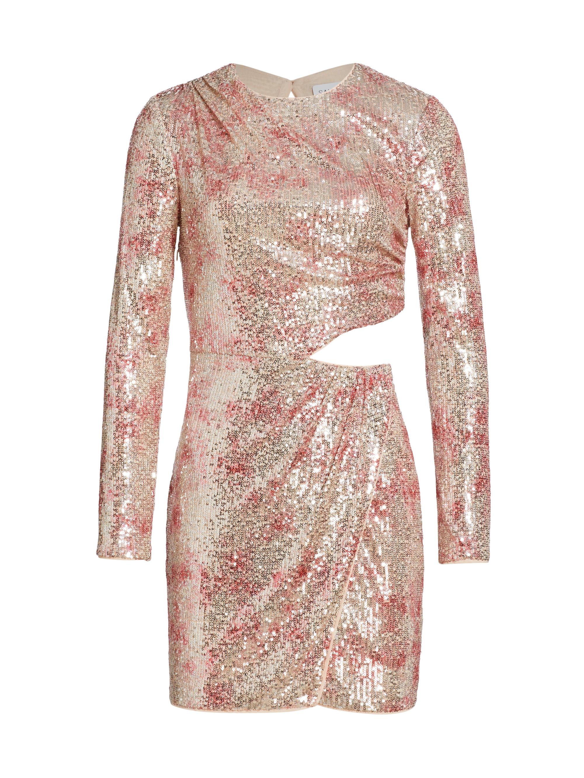 Saylor Women's Bernice Sequin Cut-Out Minidress - Cotton Candy