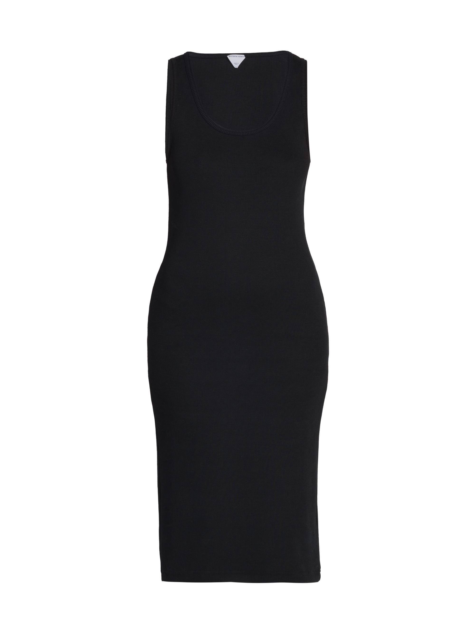 Bottega Veneta Women's Sleeveless Ribbed-Knit Dress - Black