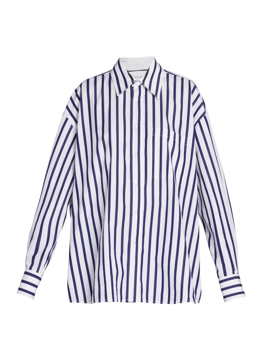 Tシャツ・カットソー BOTTEGA VENETA FW25 CHECK SHIRT (821368 V5PN0 1012) Checked oversized cotton shirt in multicoloured - Bottega