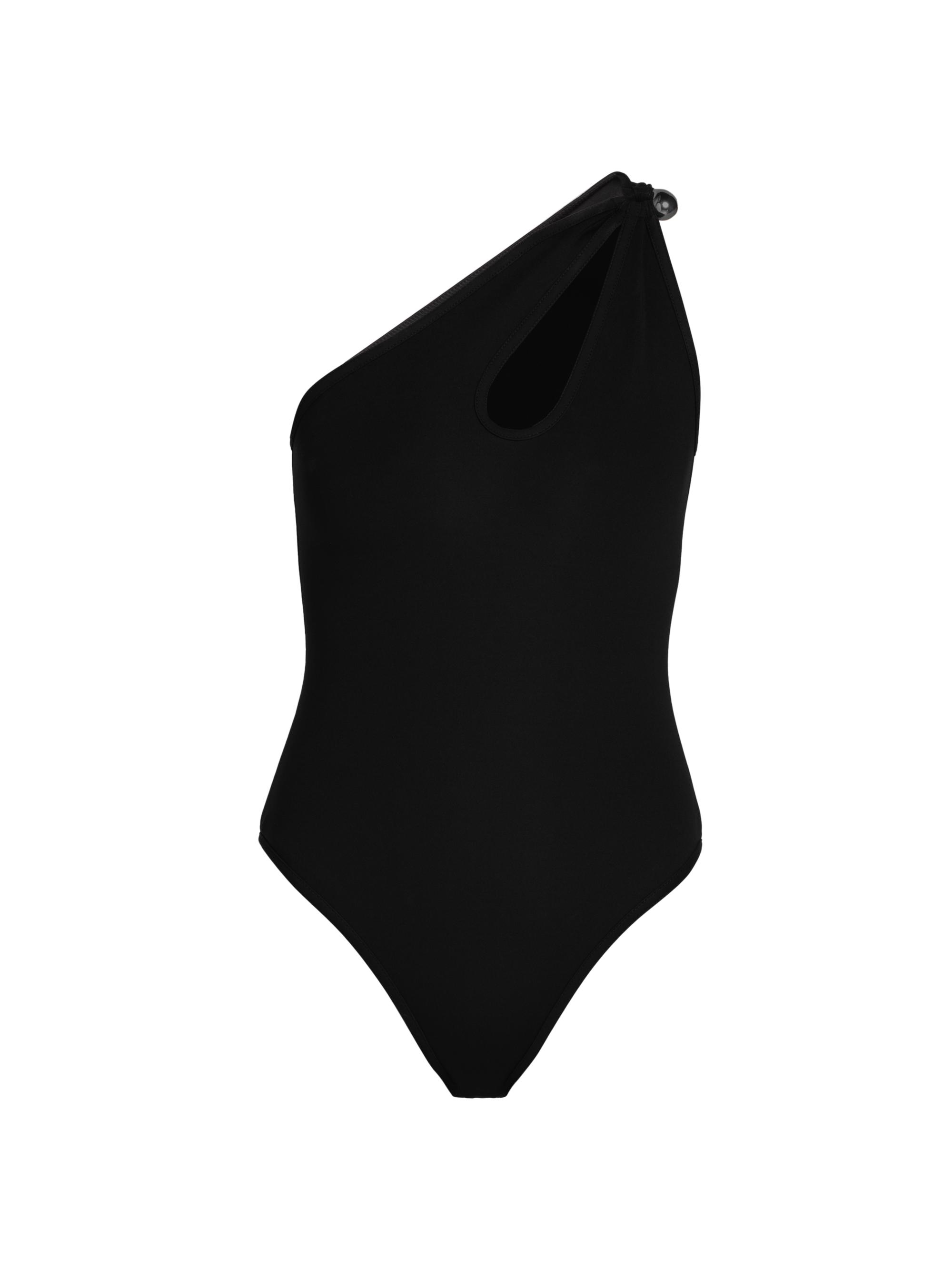 Bottega Veneta Women's One-Shoulder One-Piece Swimsuit - Black