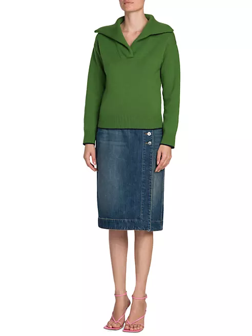 Shop Bottega Veneta Denim Wrap Cargo Skirt | Saks Fifth Avenue