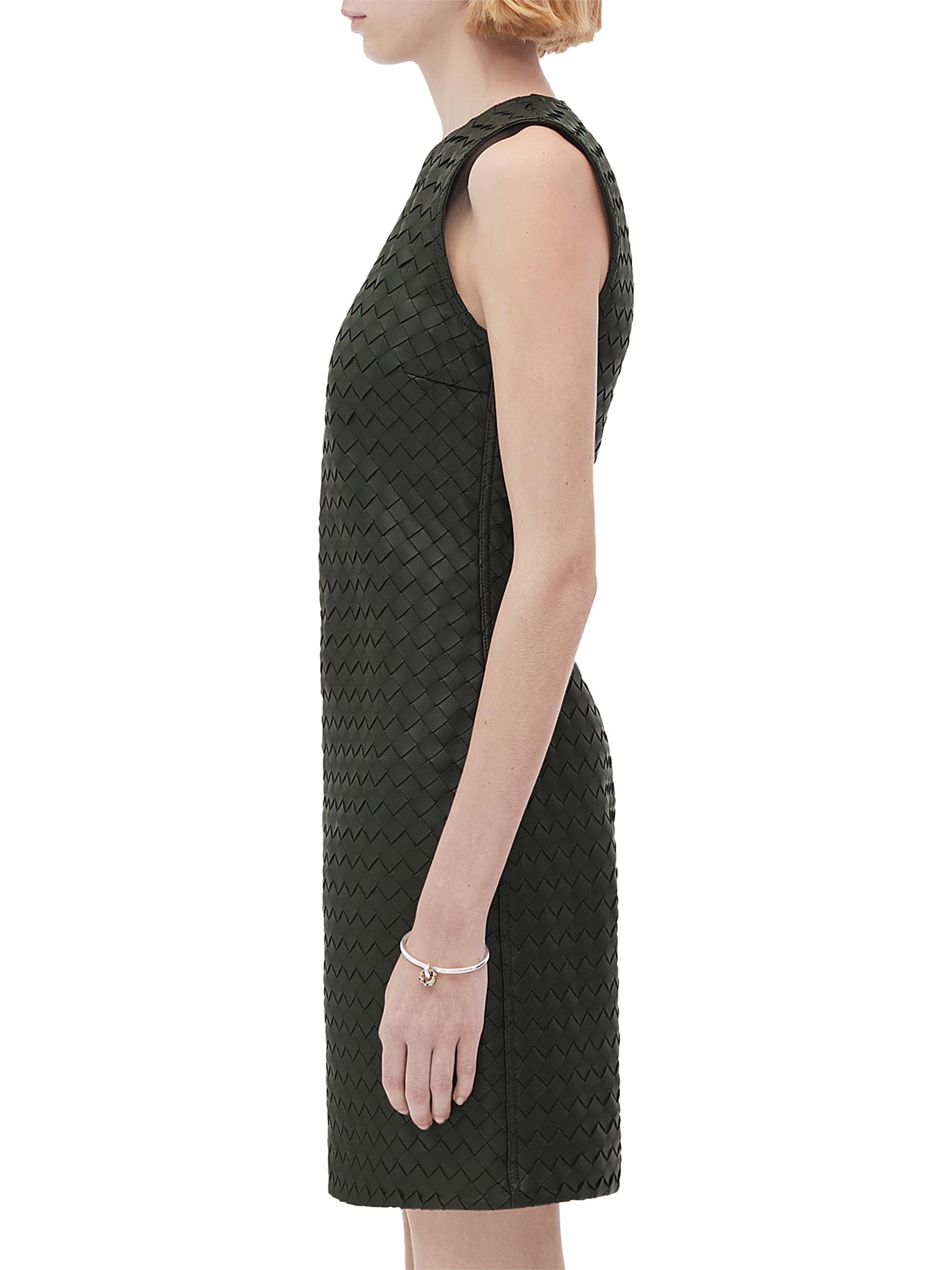 Bottega Veneta Intrecciato Leather Sheath Dress | Saks Fifth Avenue