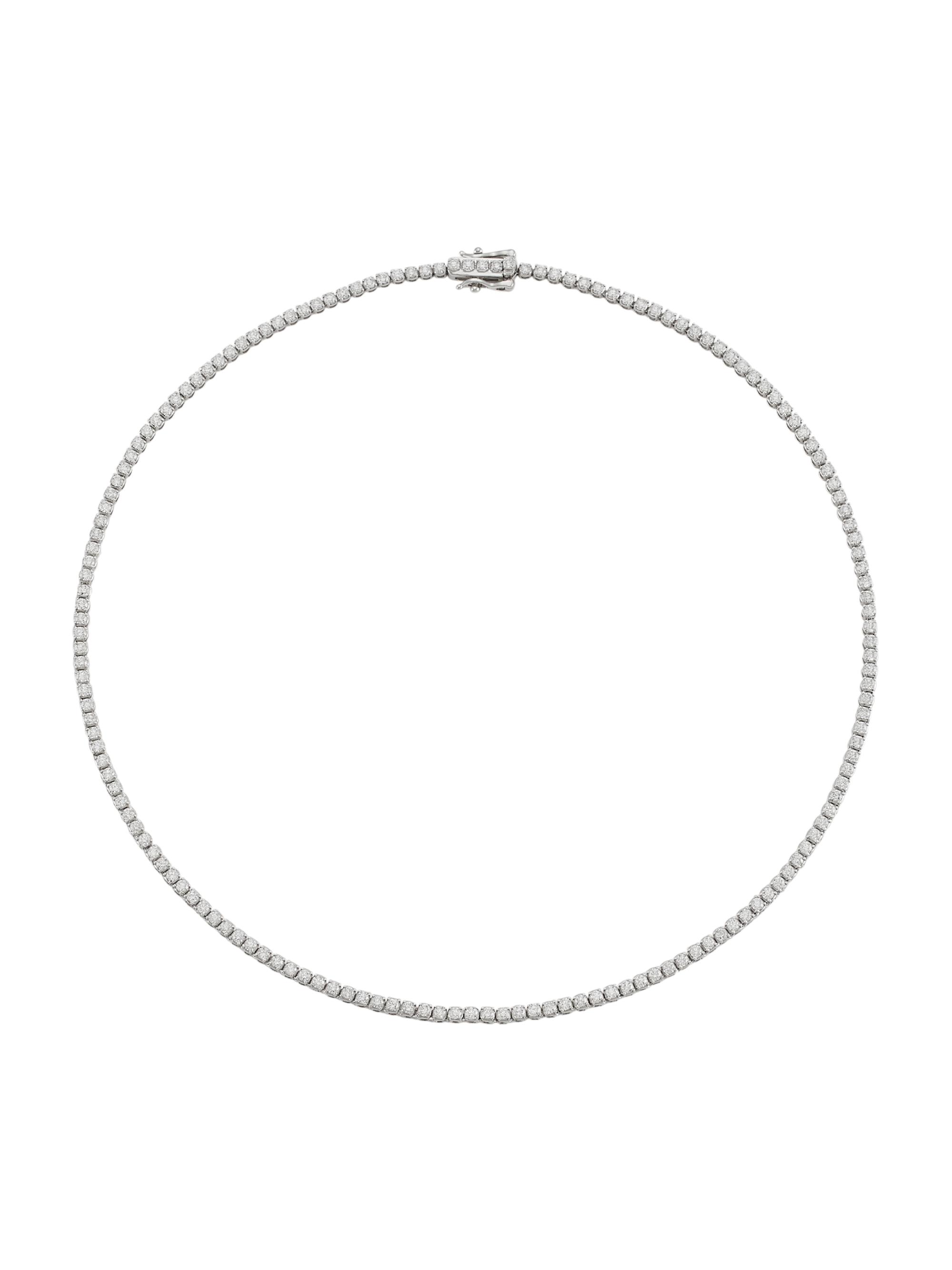Saks Fifth Avenue Collection Women's 14K White Gold & 4.25 TCW Diamond Tennis Necklace/16"