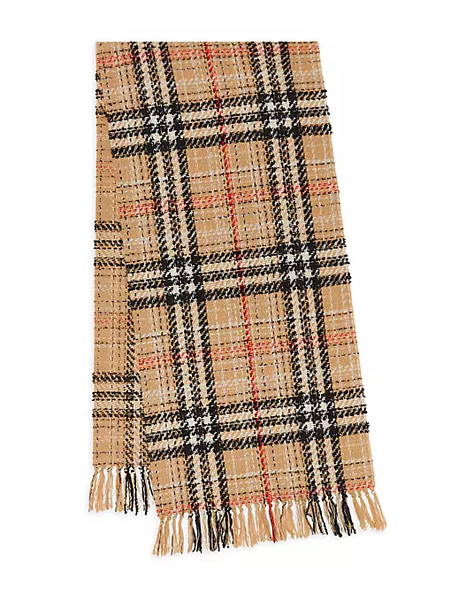 Burberry - Cashmere-Blend Tweed Check Scarf