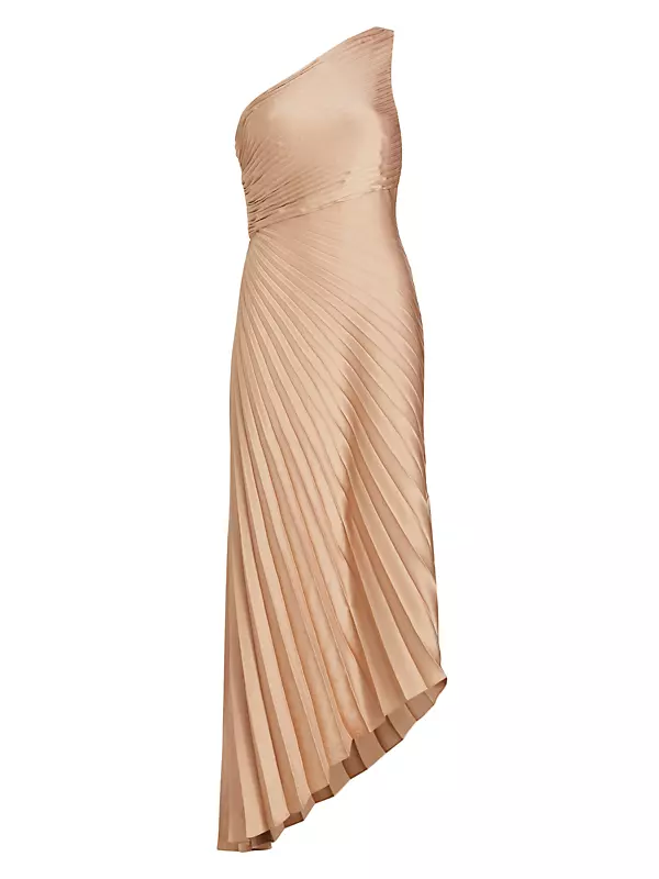A.L.C. Women's Delfine Pleated Asymmetric Dress - Bella - Size 6