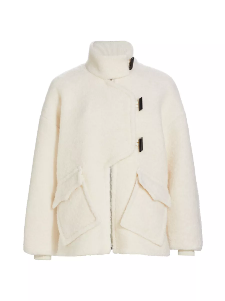 Shop Ganni Wool-Blend Boucle Jacket | Saks Fifth Avenue Shop Ganni Wool-Blend Boucle Jacket | Saks Fifth Avenue