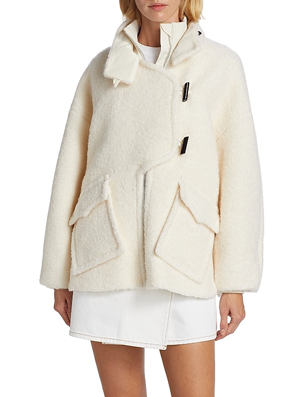 Shop Ganni Wool-Blend Boucle Jacket | Saks Fifth Avenue Shop Ganni Wool-Blend Boucle Jacket | Saks Fifth Avenue