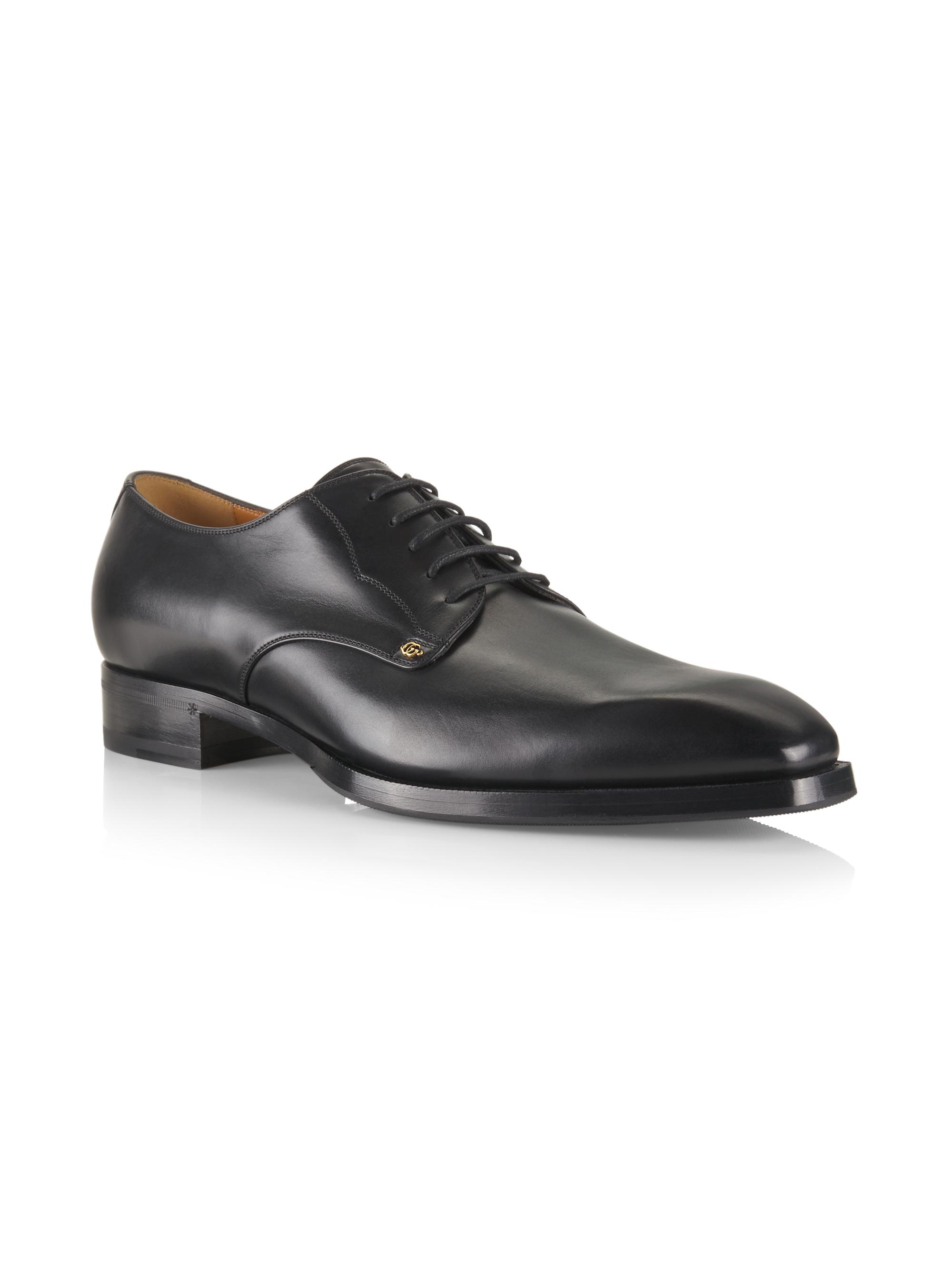 Gucci Leather Logo Oxfords | Saks Fifth Avenue