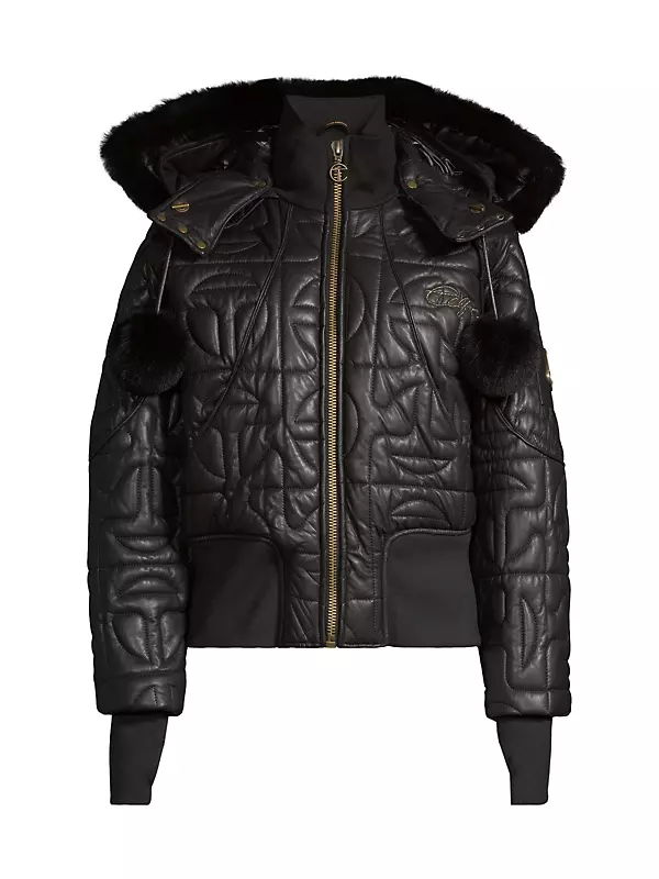 Gucci Padded Nylon Bomber Jacket with Web