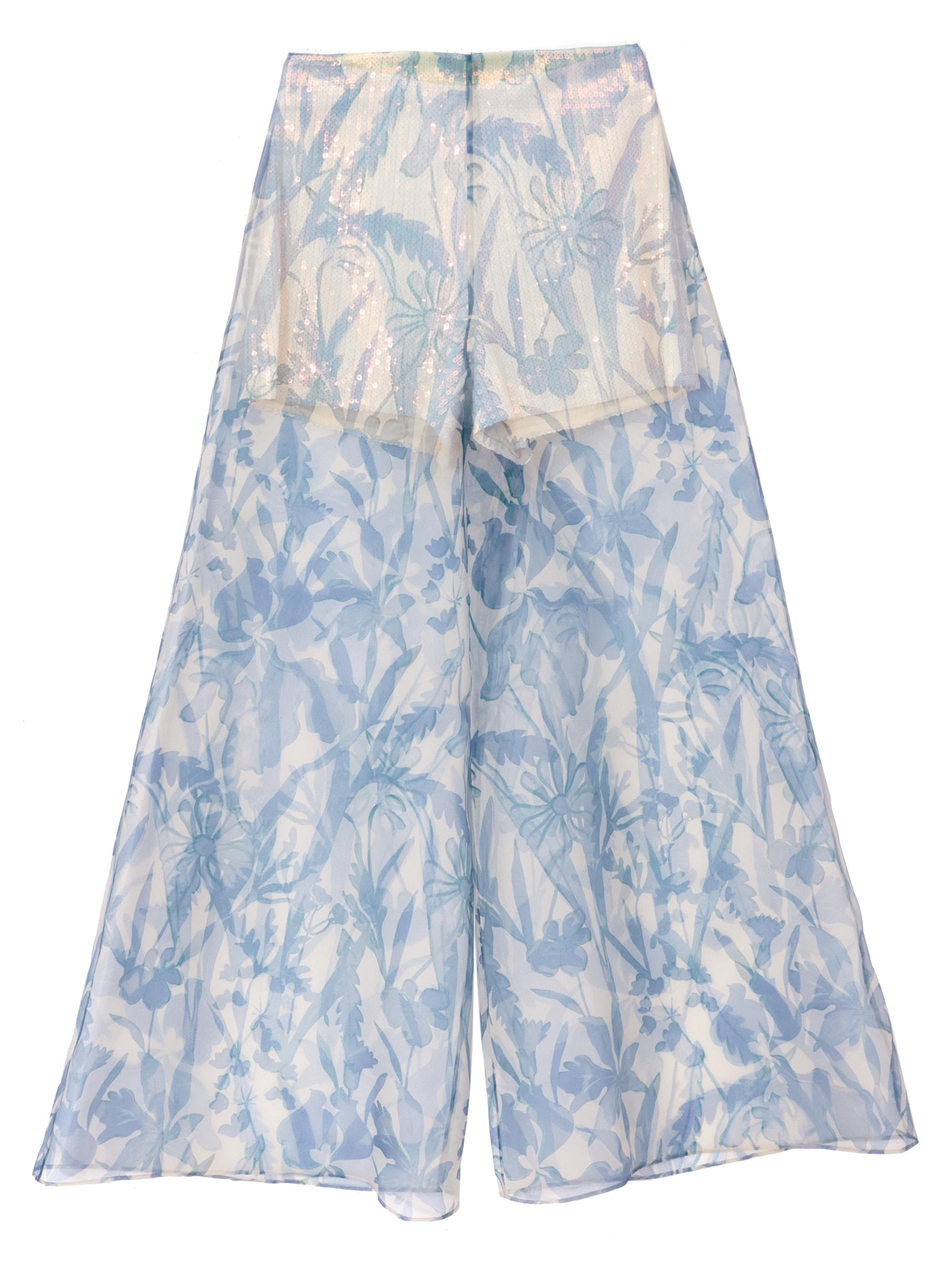Staud Women's Rachel Wildflower Pants - Sky Wildflowers