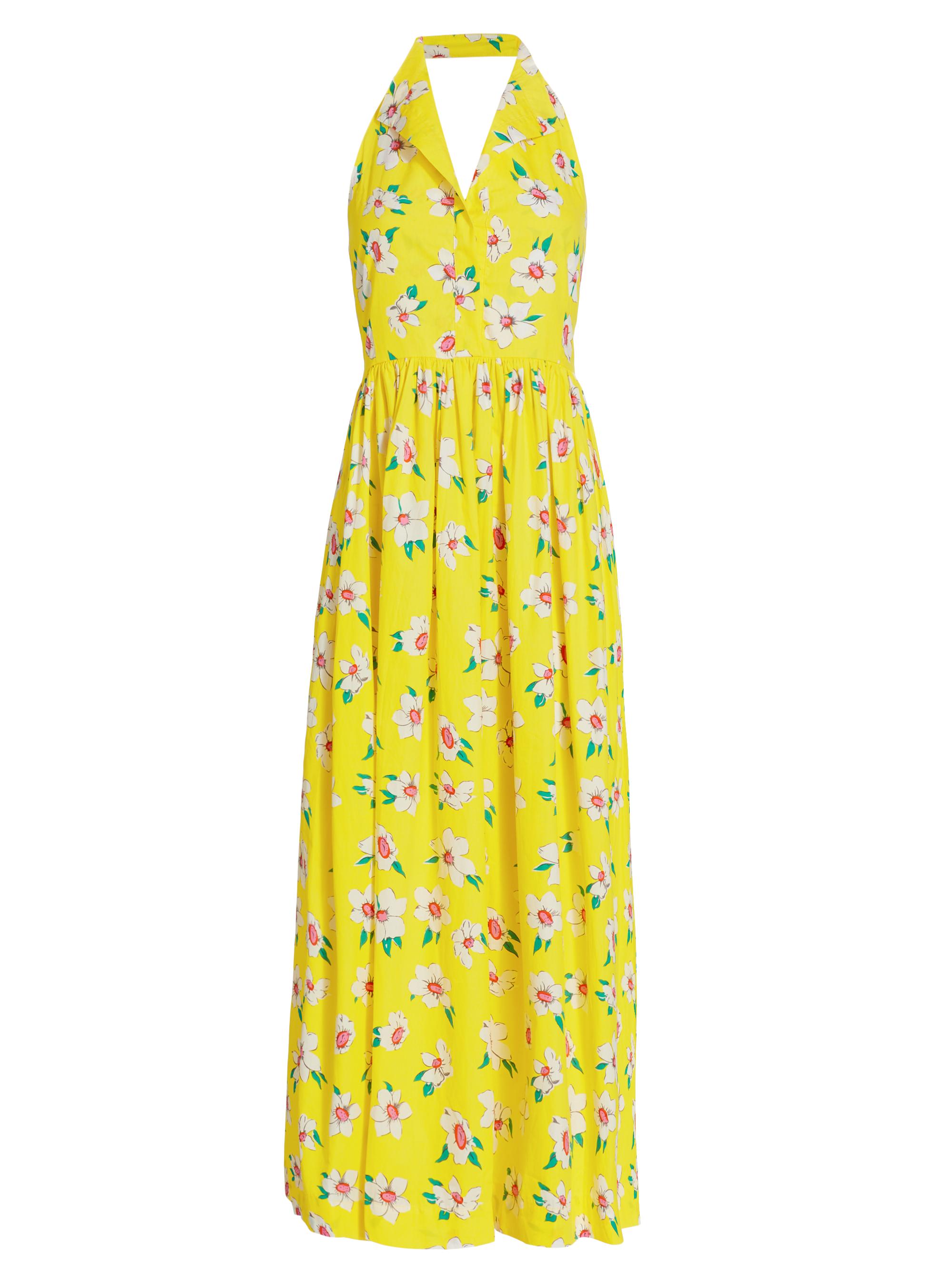 SWF Women's Open Back Floral Cotton Maxi Dress - Campo