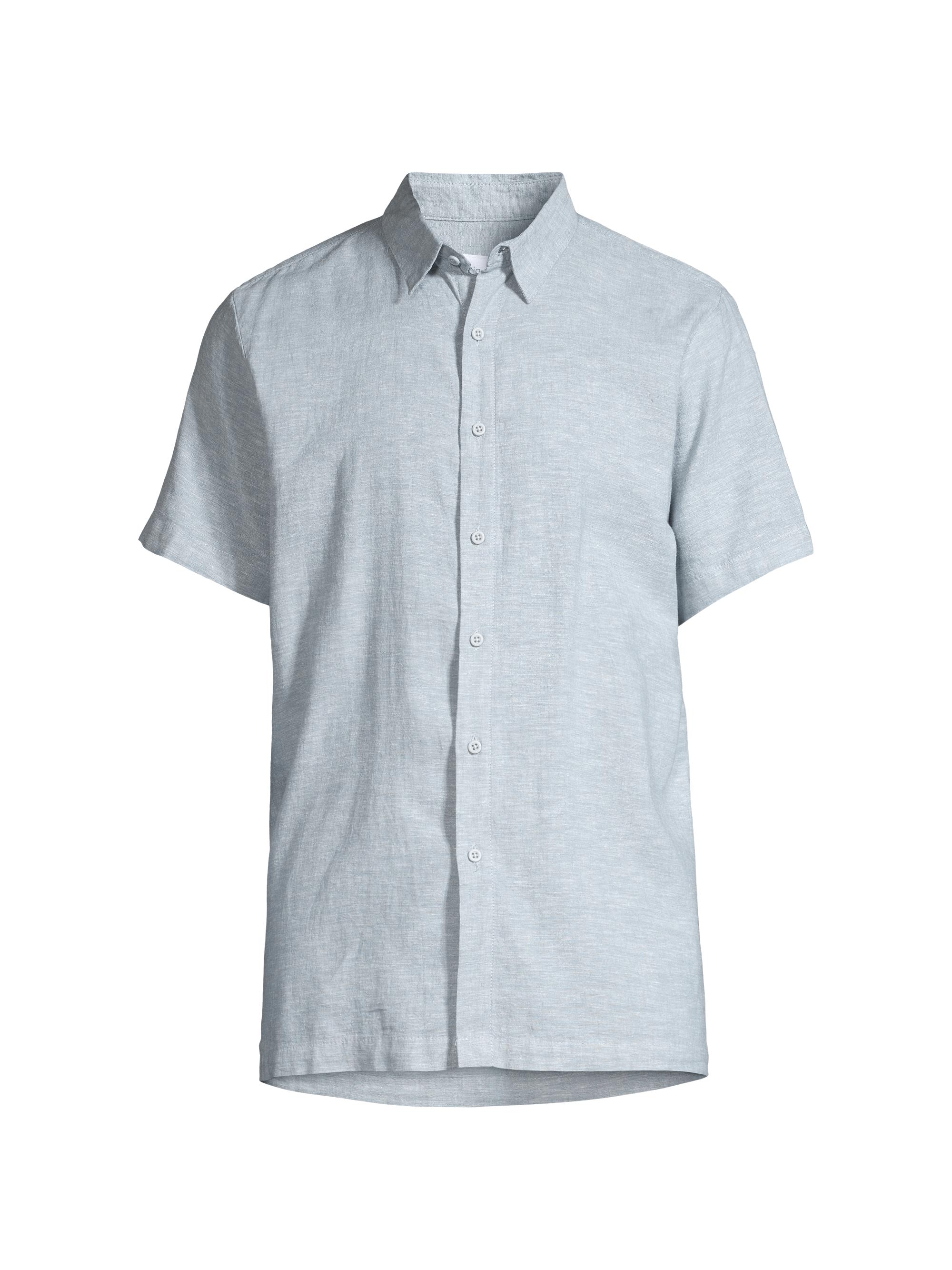 Onia Men's Chambray Linen-Blend Shirt - Steel Chambray