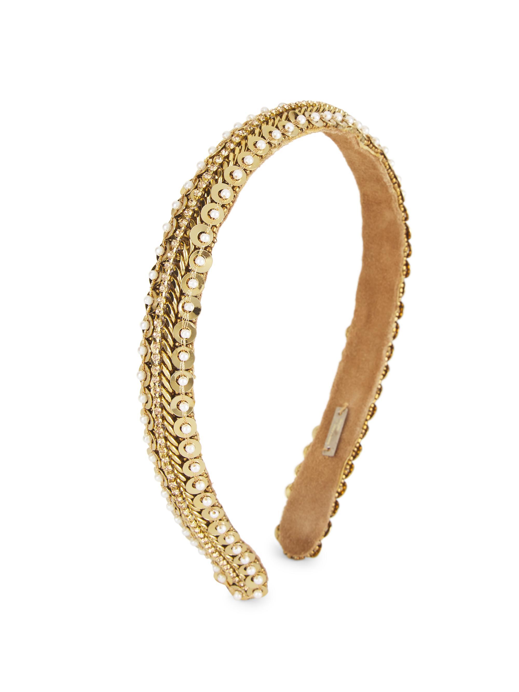 Deepa Gurnani Women's Skylar Sequined Headband - Gold