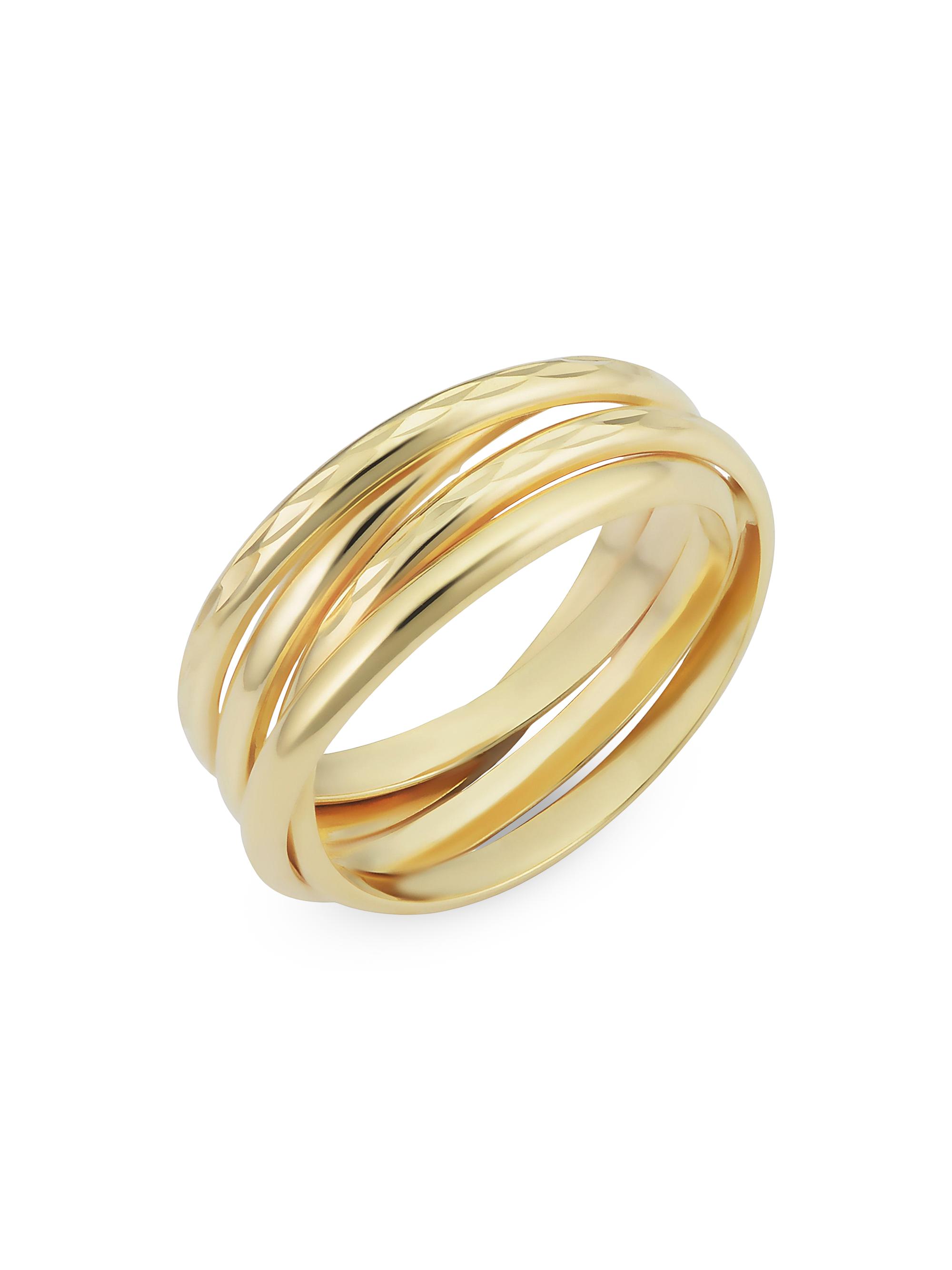Oradina Women's 14K Yellow Solid Gold Echelon Ring - Yellow Gold