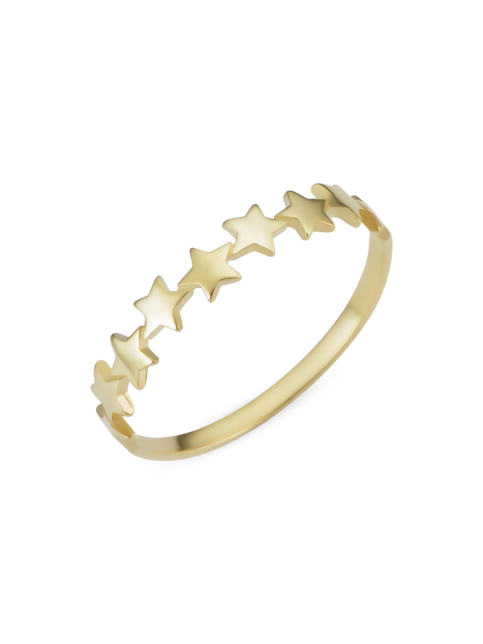 Oradina Women's 14K Yellow Gold Aim for the Stars Ring - Yellow Gold
