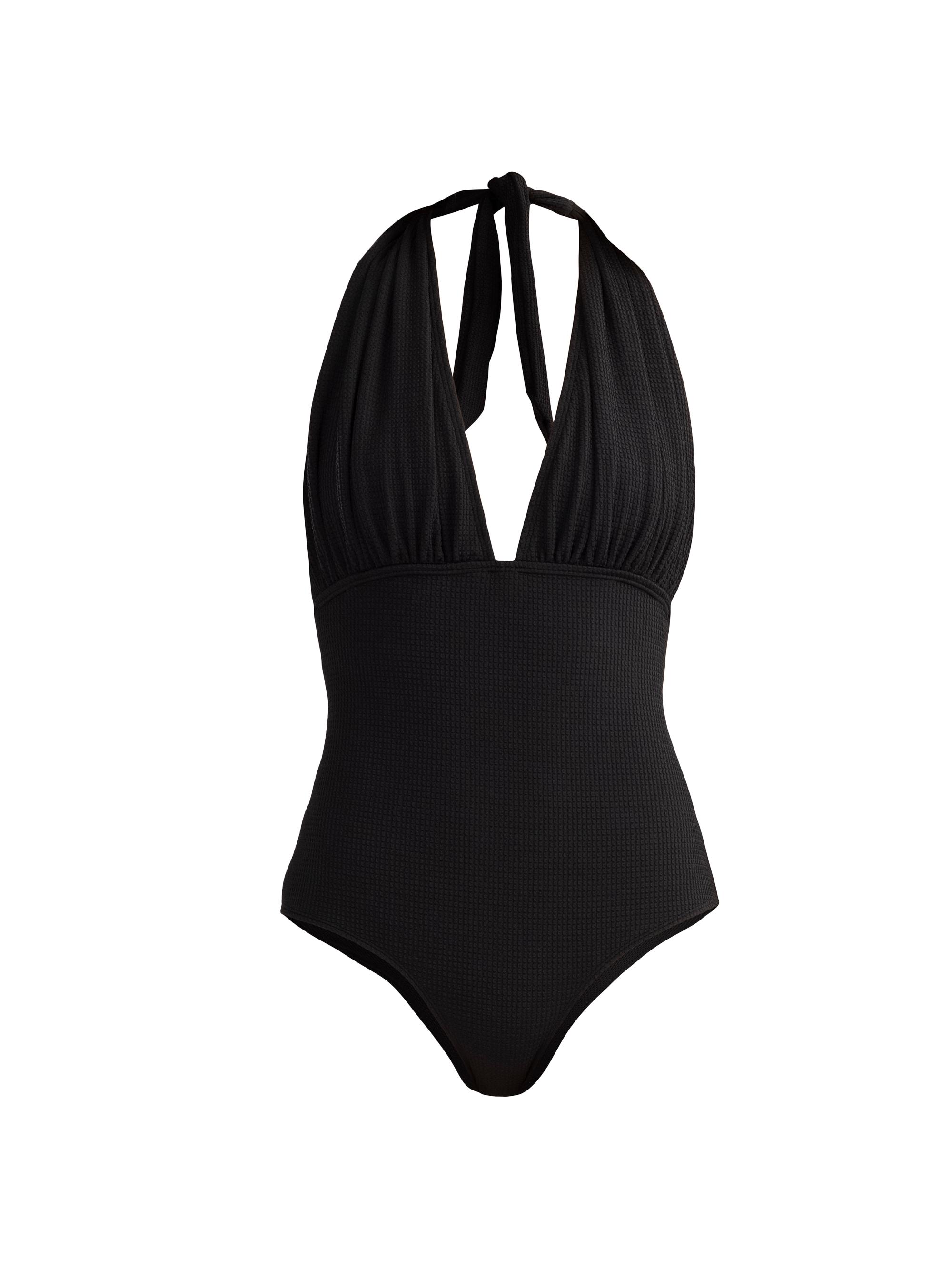 Shoshanna Women's Halter One-Piece Swimsuit - Jet