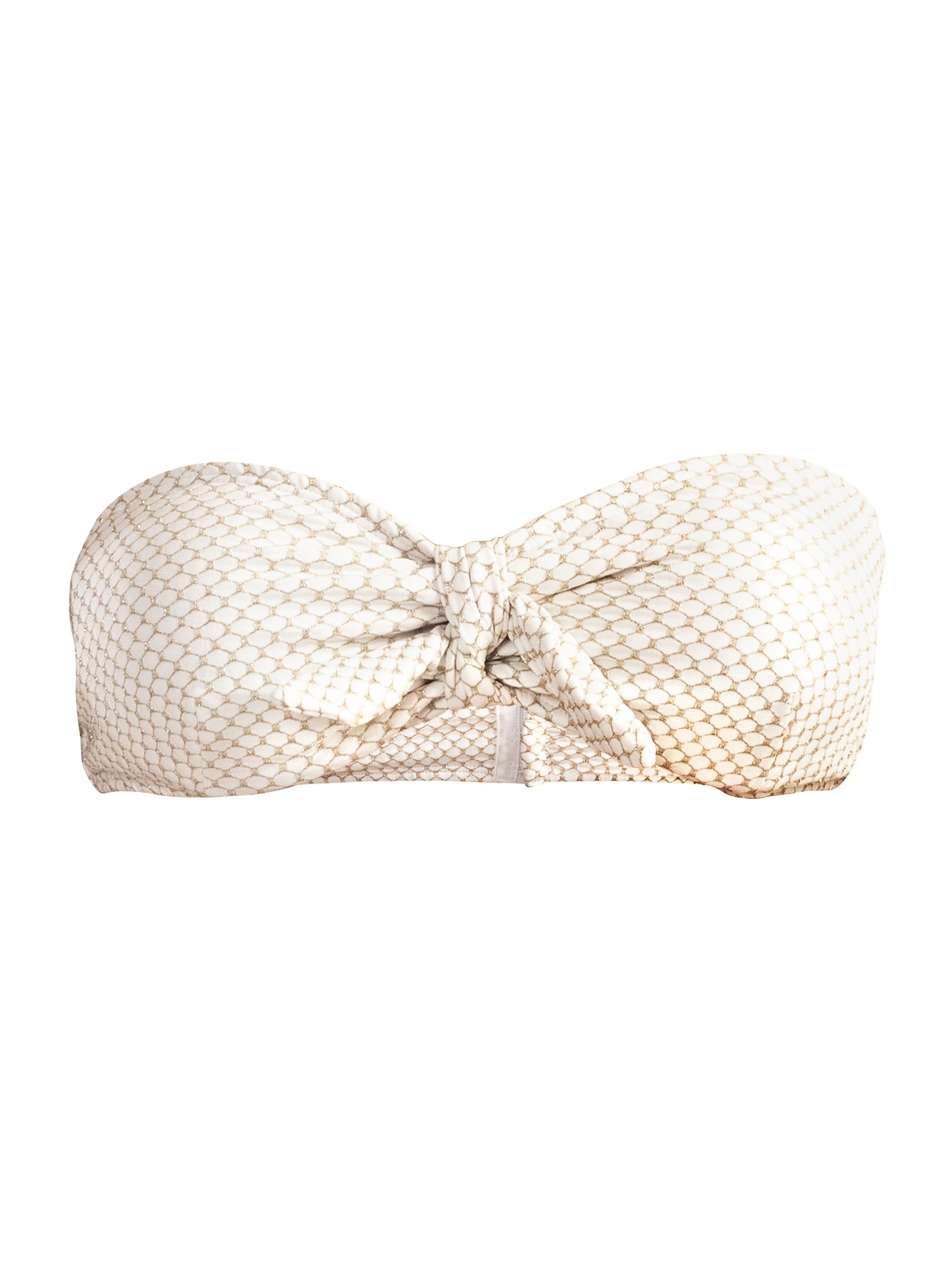 Shoshanna Women's Cinched Bandeau Bikini Top -  Gold