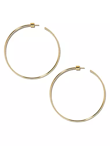 Thread 14K Gold-Plated Hoop Earrings