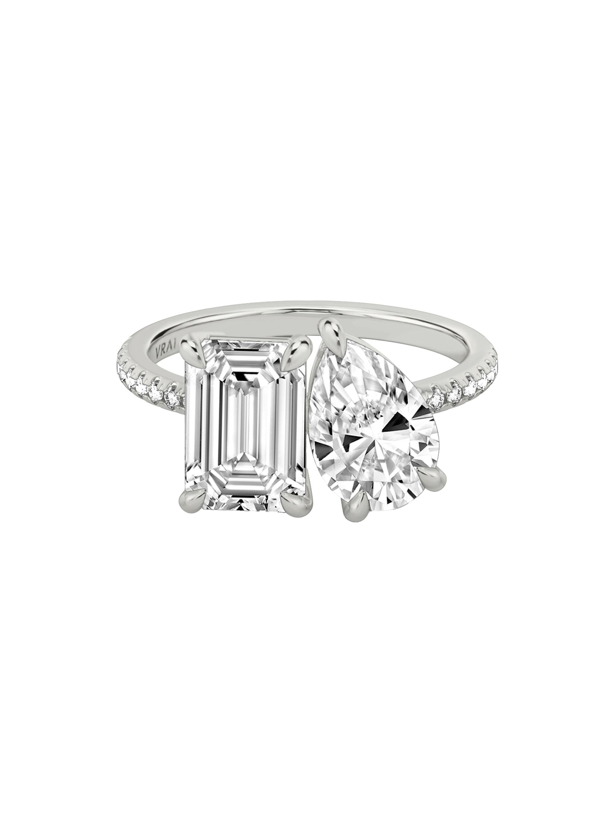 VRAI Women's Toi Et Moi 1K White Gold & 3.63 TCW Lab-Grown Diamond Engagement Ring - White Gold