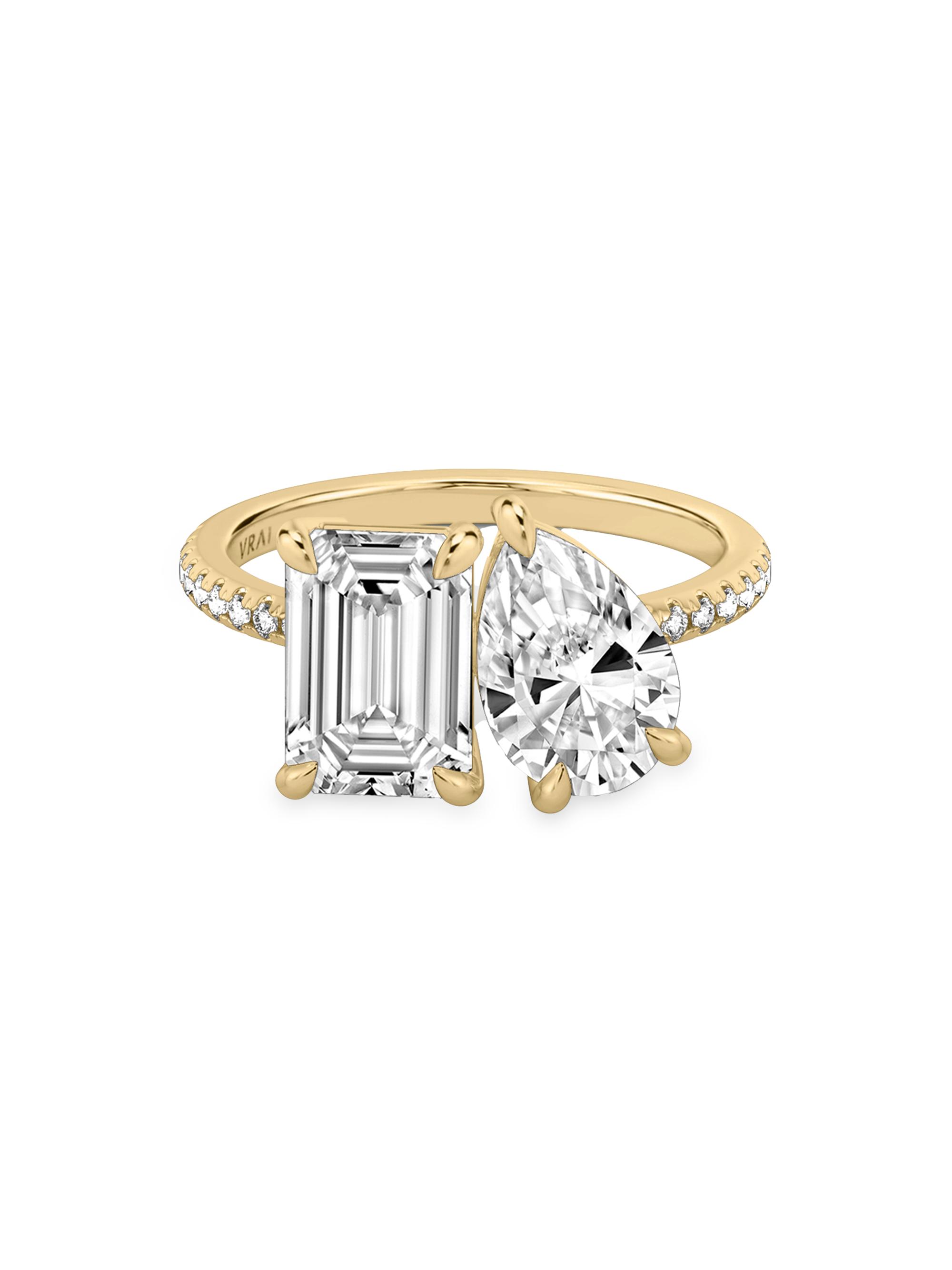 VRAI Women's Toi Et Moi 1K Yellow Gold & 3.63 TCW Lab-Grown Diamond Engagement Ring - Gold
