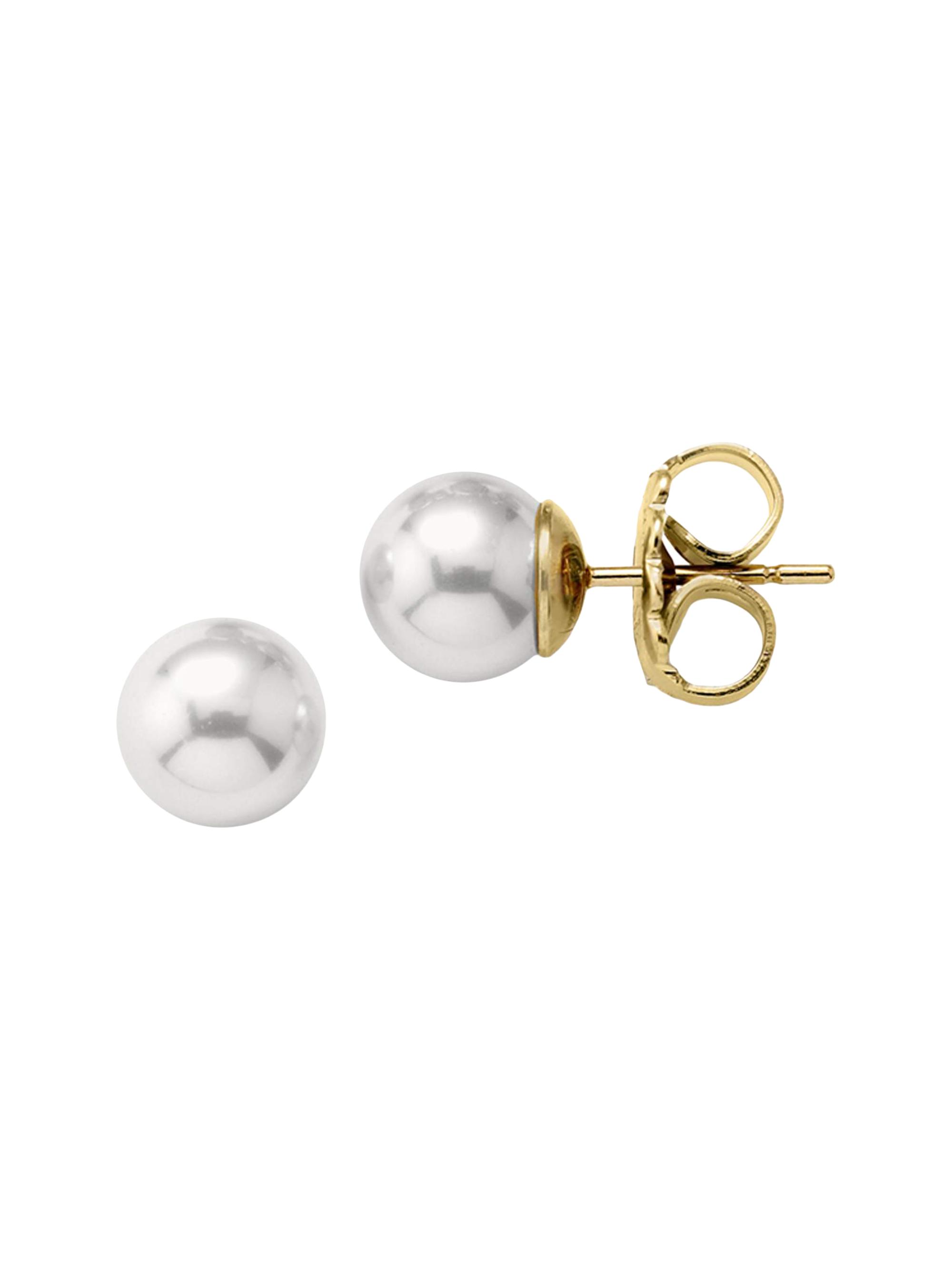 Majorica Women's Lyra 18K Gold-Plate & Faux Pearl  Stud Earrings - Pearl