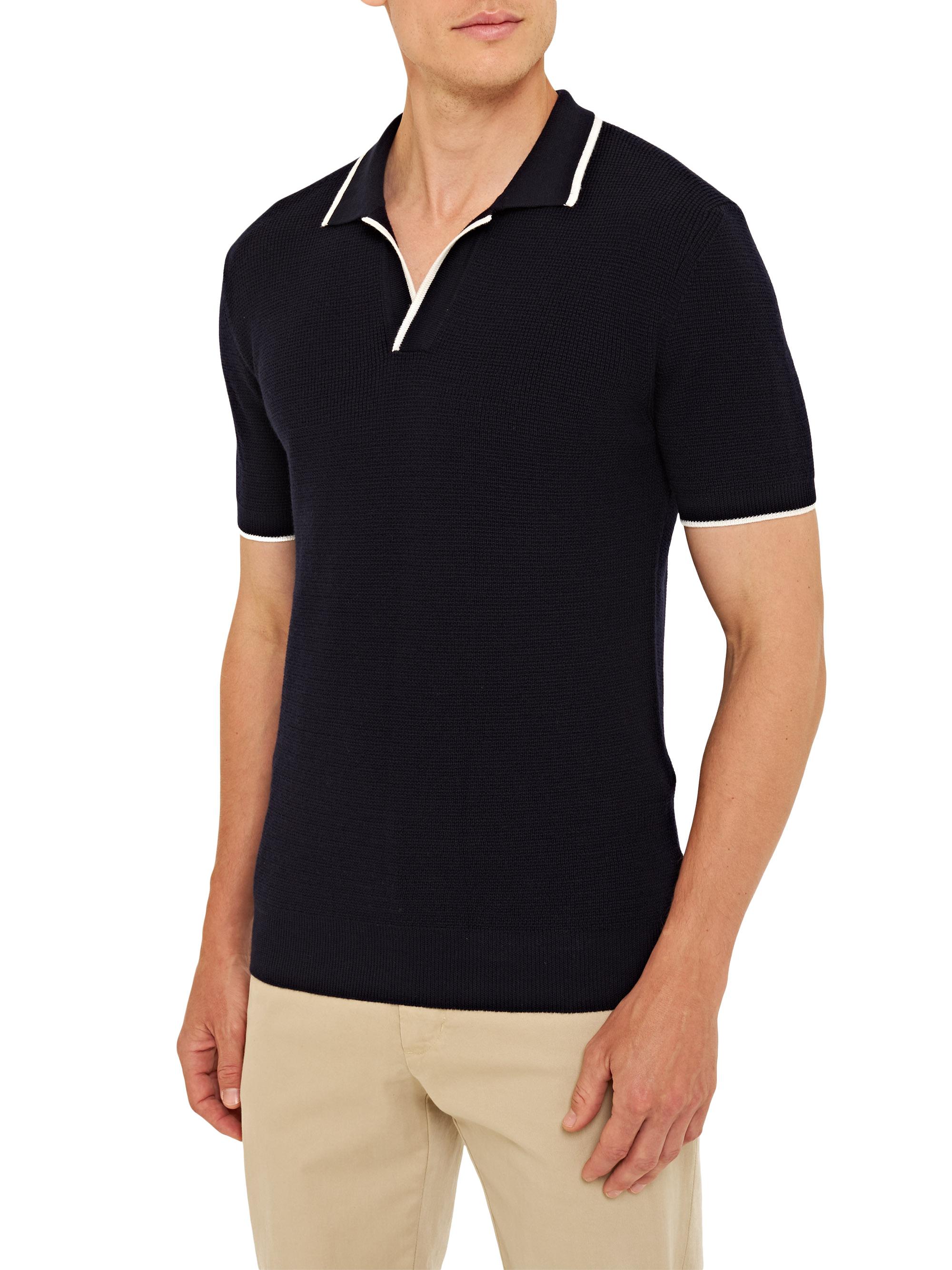 Orlebar Brown Men's Horton Short-Sleeve Polo Sweater - Navy