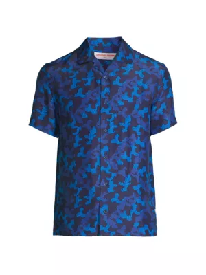 Orlebar Brown Hibbert Lacuna short-sleeved shirt - Blue