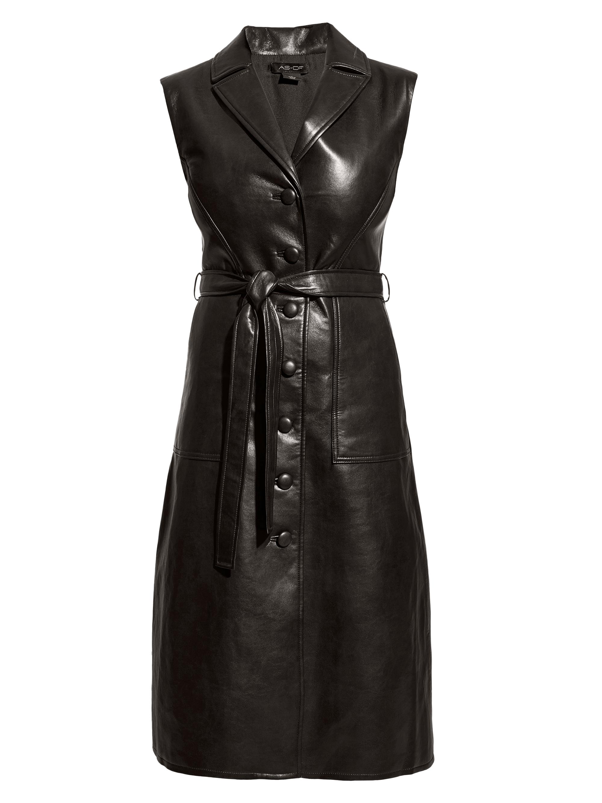 AS by DF Women's Lola Recycled Leather Dress - Black