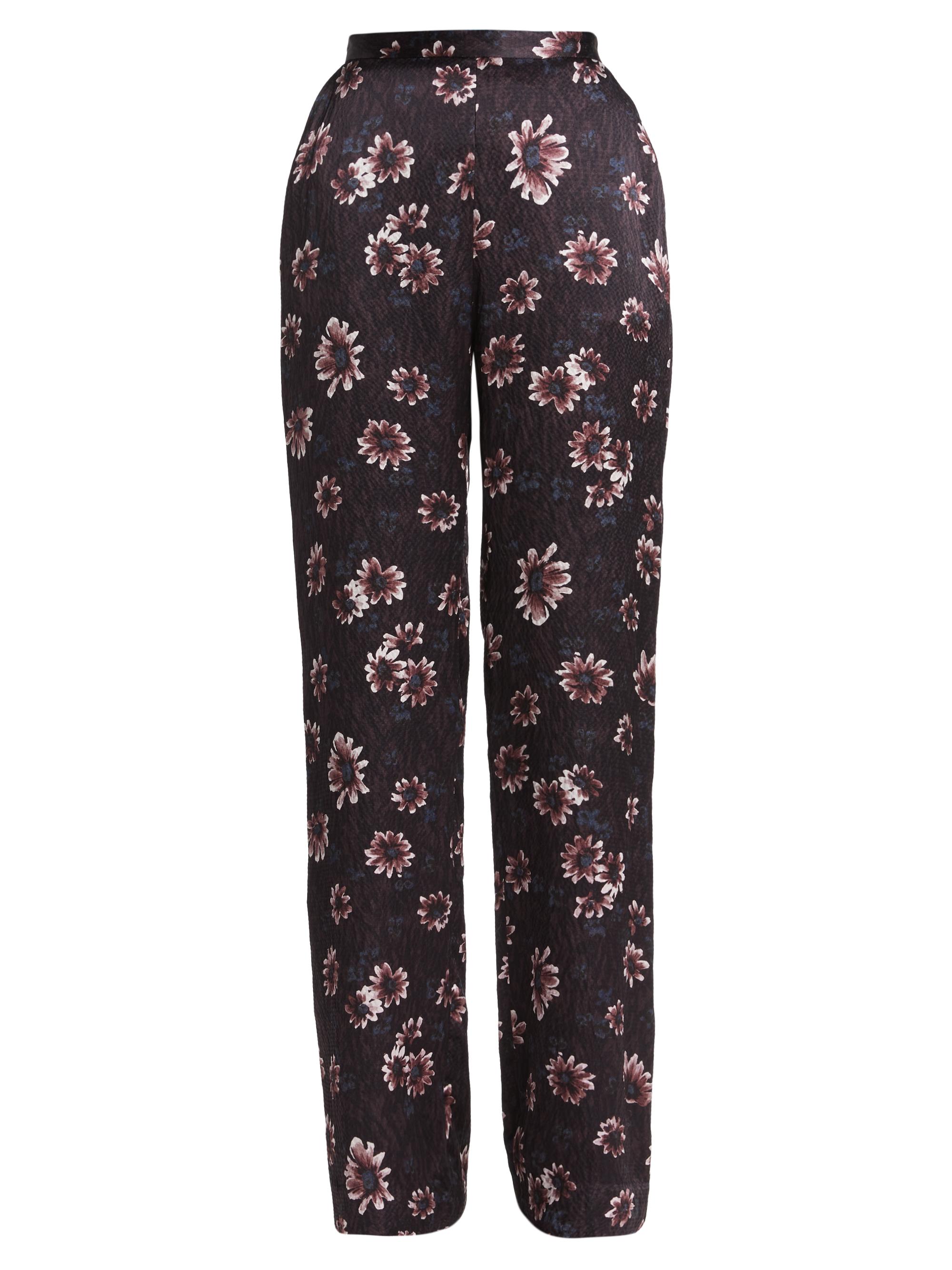 Rachel Comey Women's Peaton Floral Silk Pants - Burgundy
