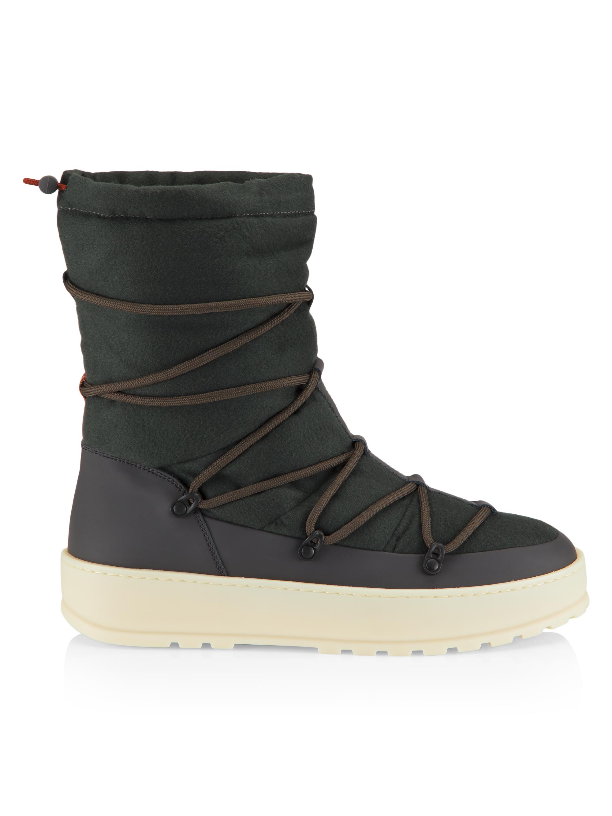 Loro Piana Men's Snow Wander Quilted Boots - Jungle Green