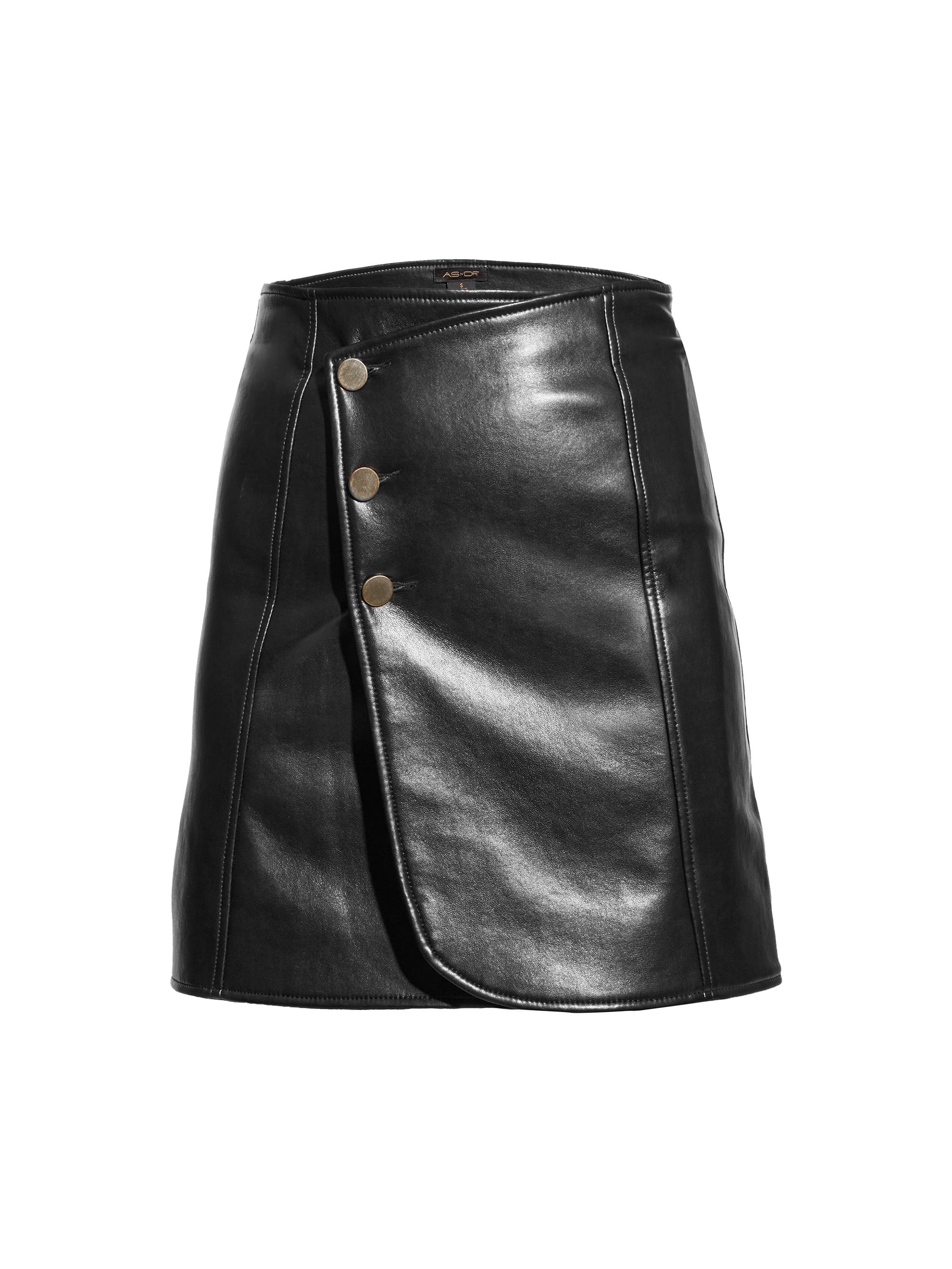 AS by DF Women's Allison Recycled Leather Skirt - Black