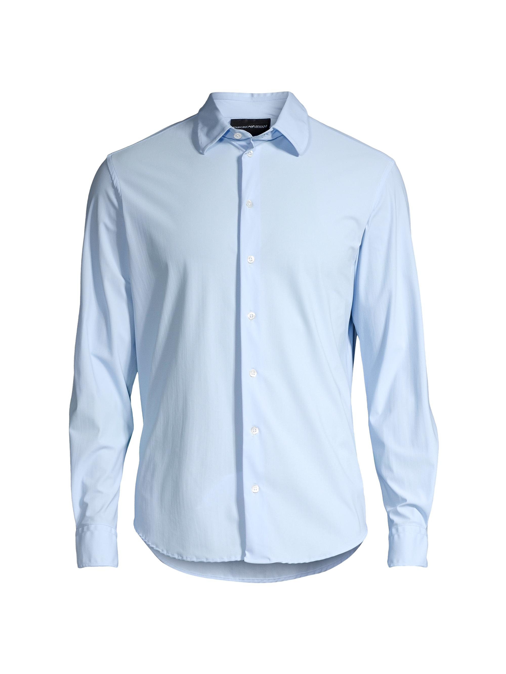 Emporio Armani Men's Cotton Poplin Button-Down Shirt - Solid Medium