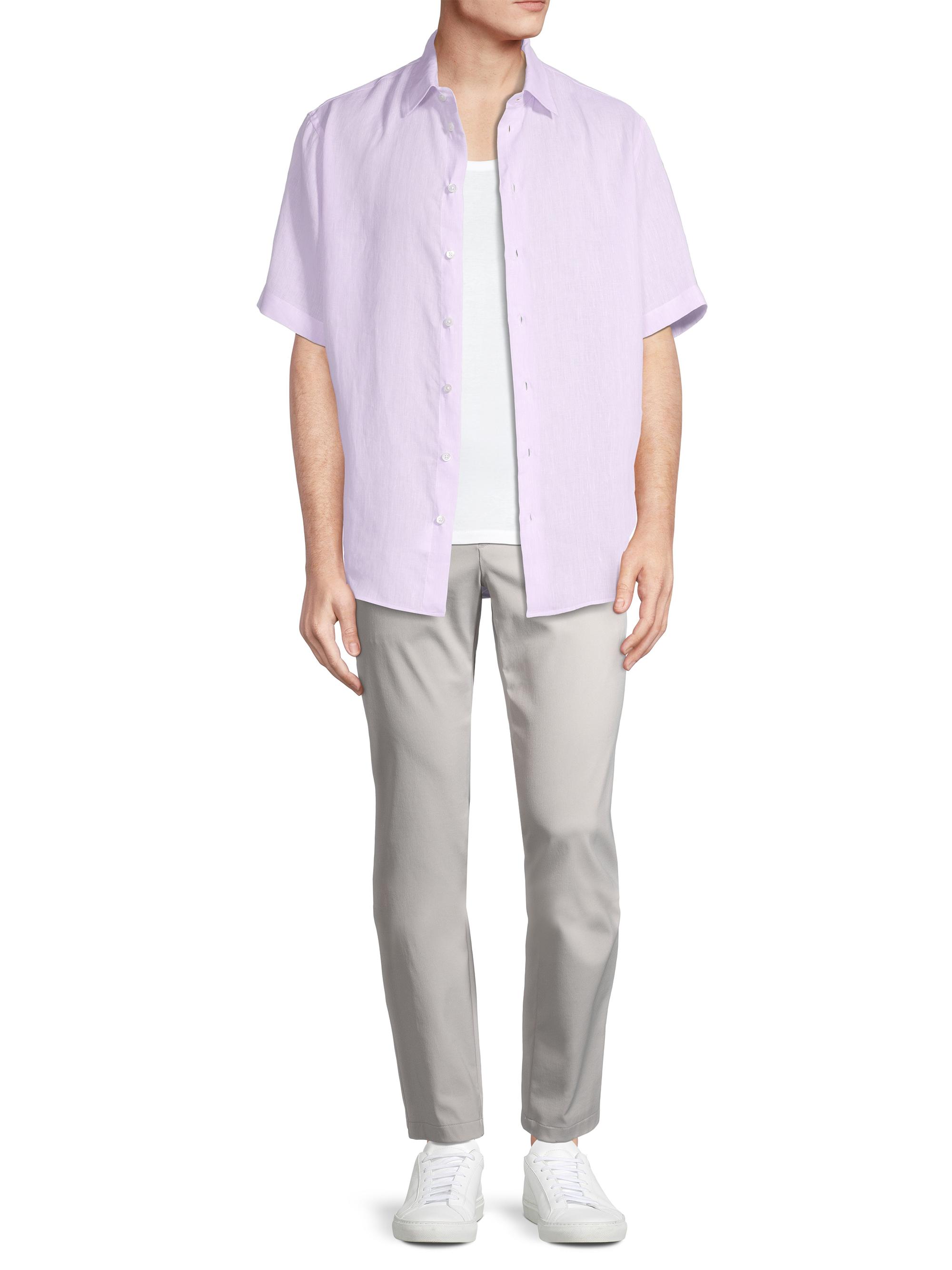 Emporio Armani Linen Short-Sleeve Shirt | Saks Fifth Avenue