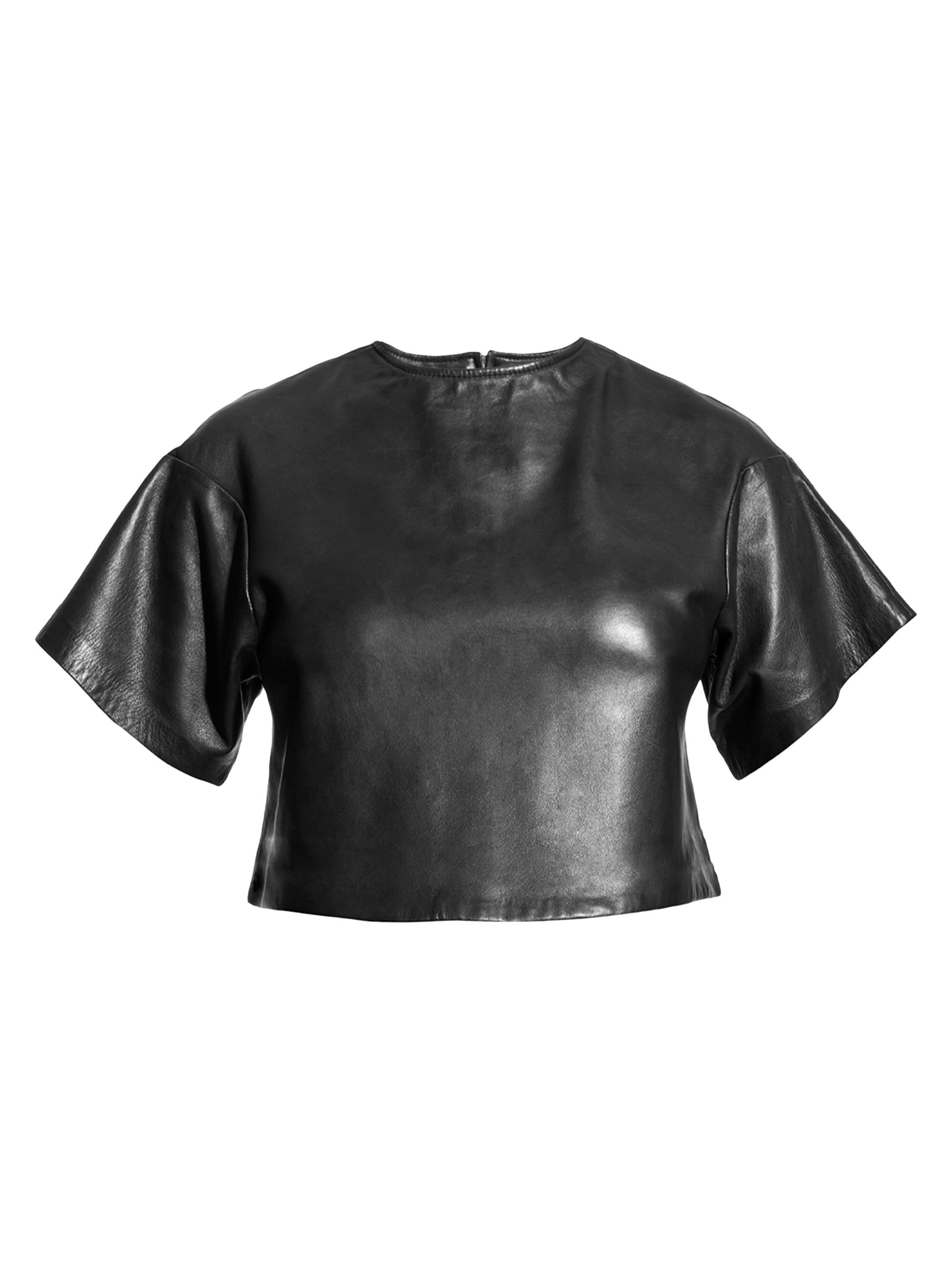 AS by DF Women's Beck Upcycled Leather Tee - Black