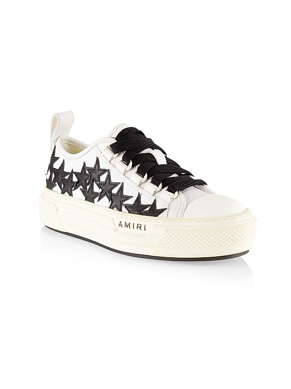 Shop Amiri Little Kid's & Kid's Stars Court Low-Top Sneakers Shop Amiri Little Kid's & Kid's Stars Court Low-Top Sneakers