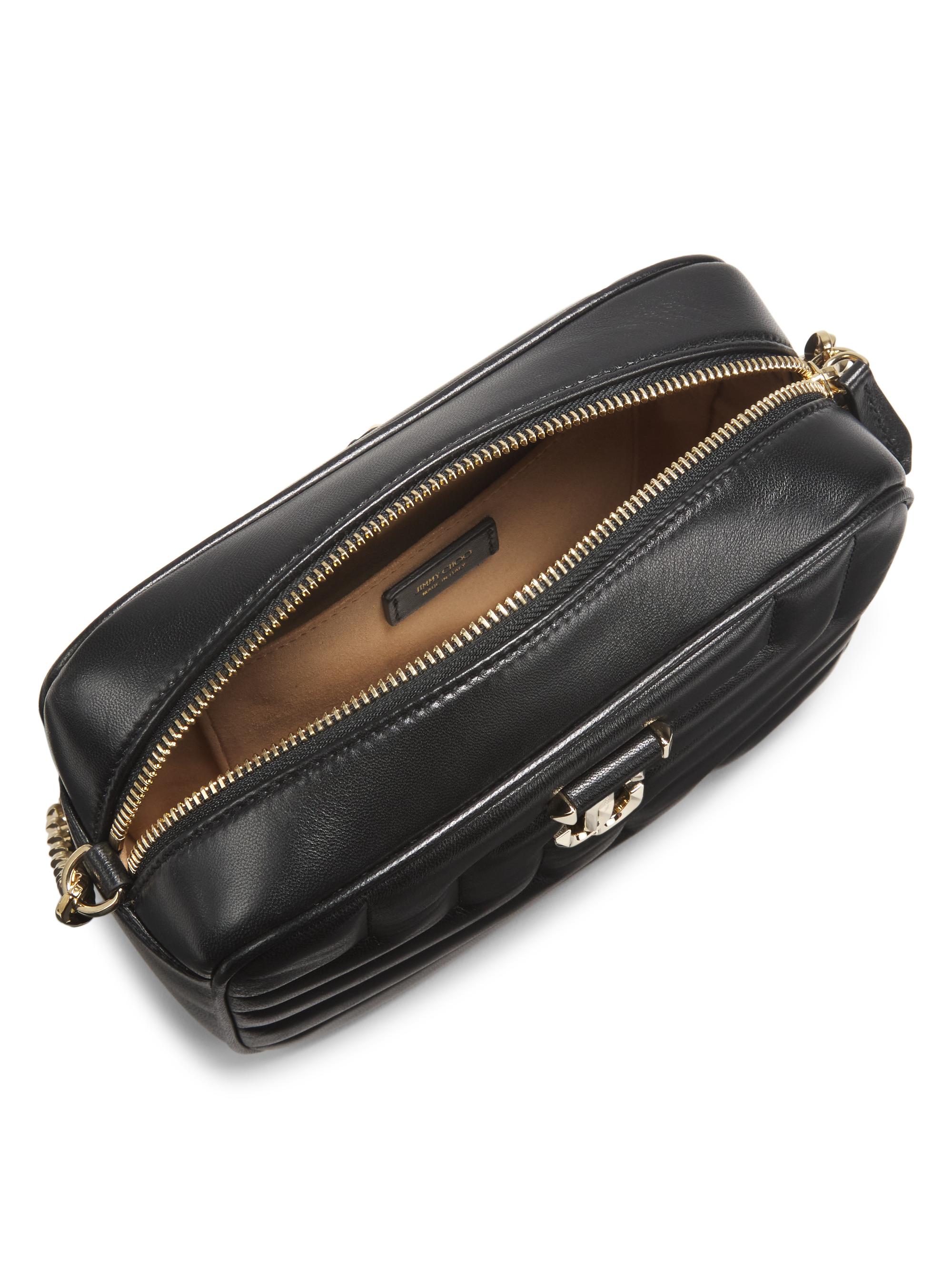 Jimmy Choo Avenue Metallic Leather Camera Bag | Saks Fifth Avenue