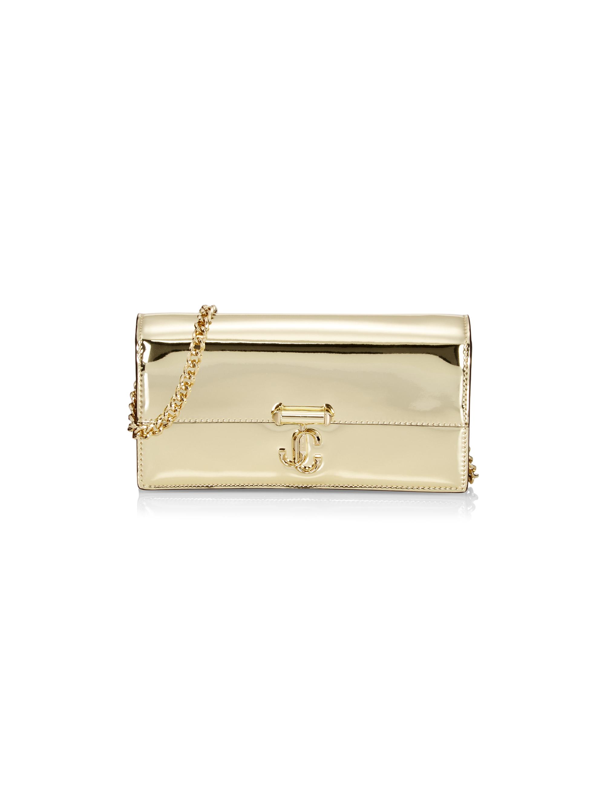 Jimmy Choo Women's Varenne Metallic Wallet-On-Chain - Gold