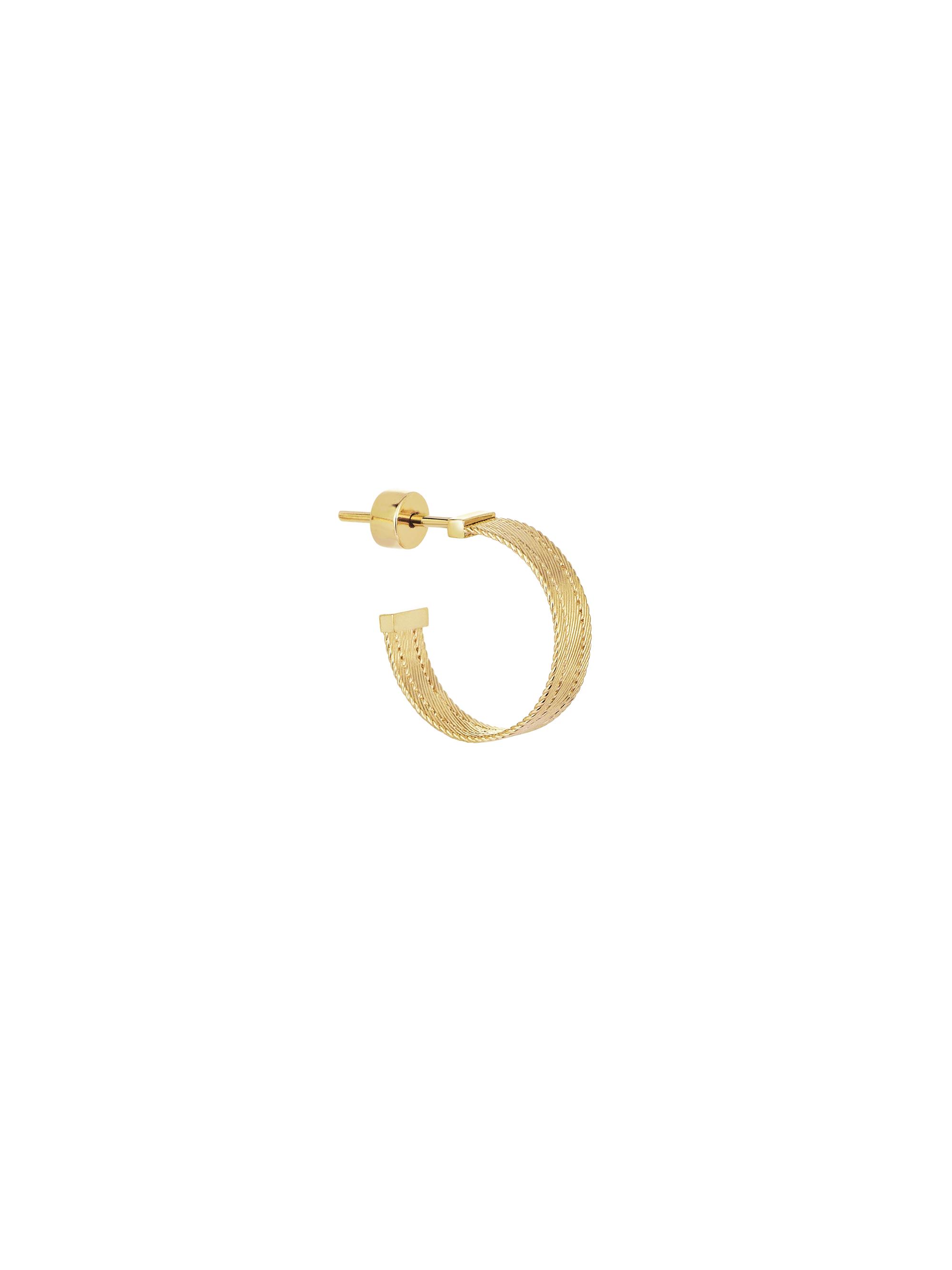 Her Story Women's Olden Bold Mini 14K Yellow Gold Single Hoop Earring - Yellow Gold