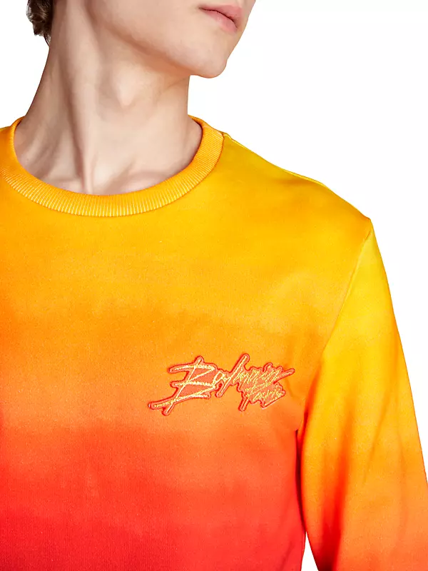 Shop Balmain Sunset Crewneck Sweatshirt