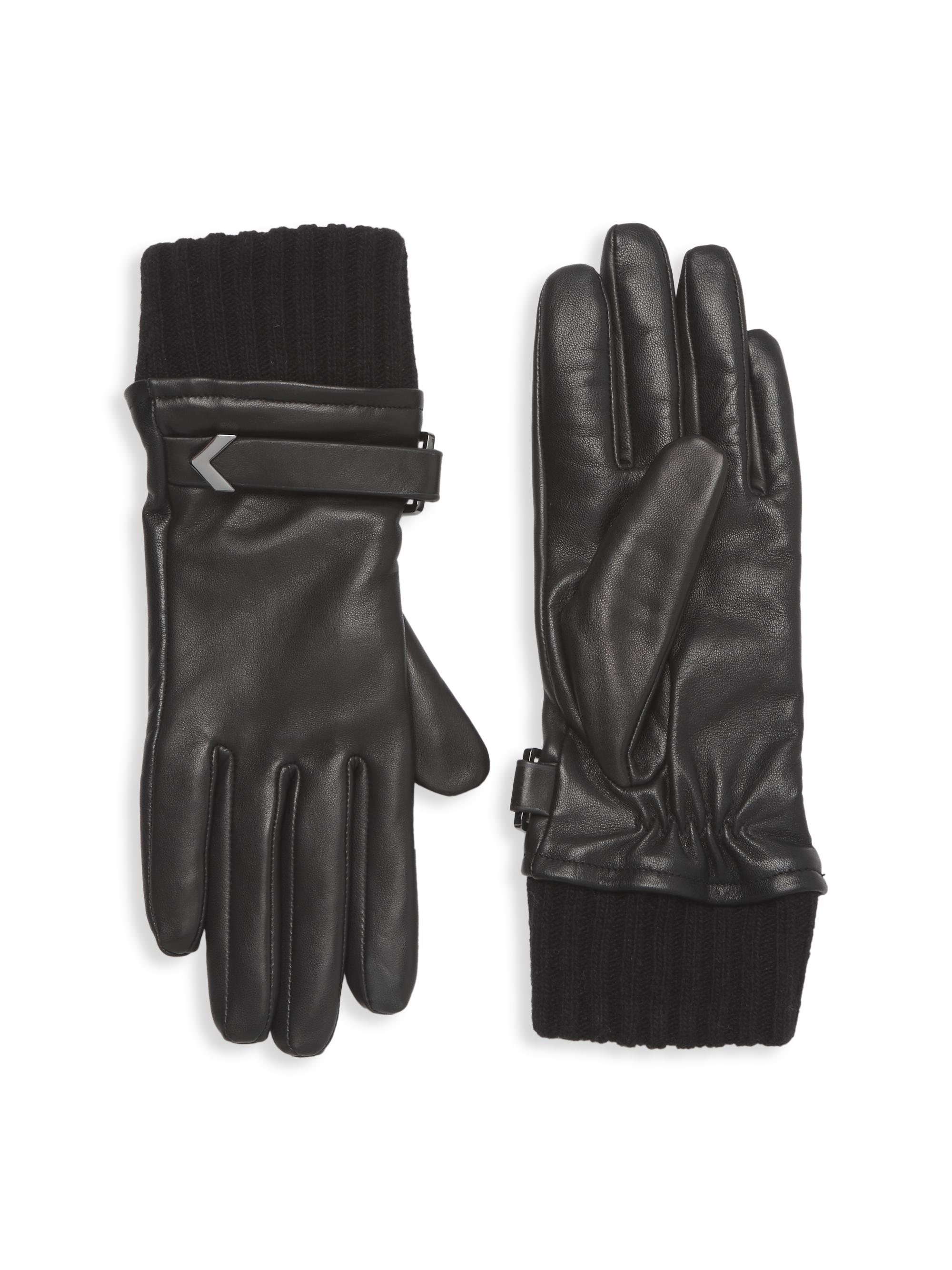 Mackage Women's Fia Leather Driving Gloves - Black