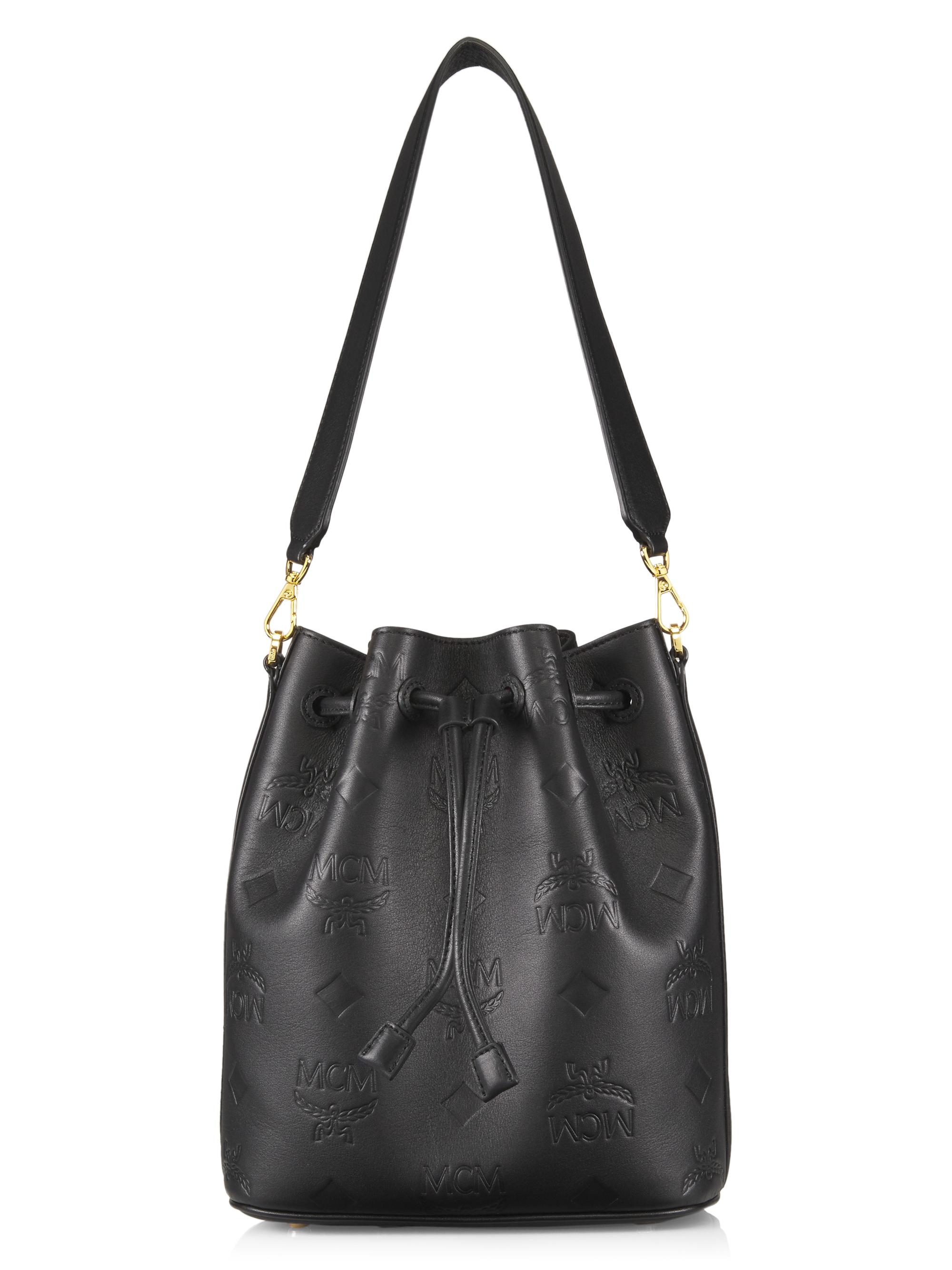 MCM Women's  Dessau Leather Bucket Bag - Black
