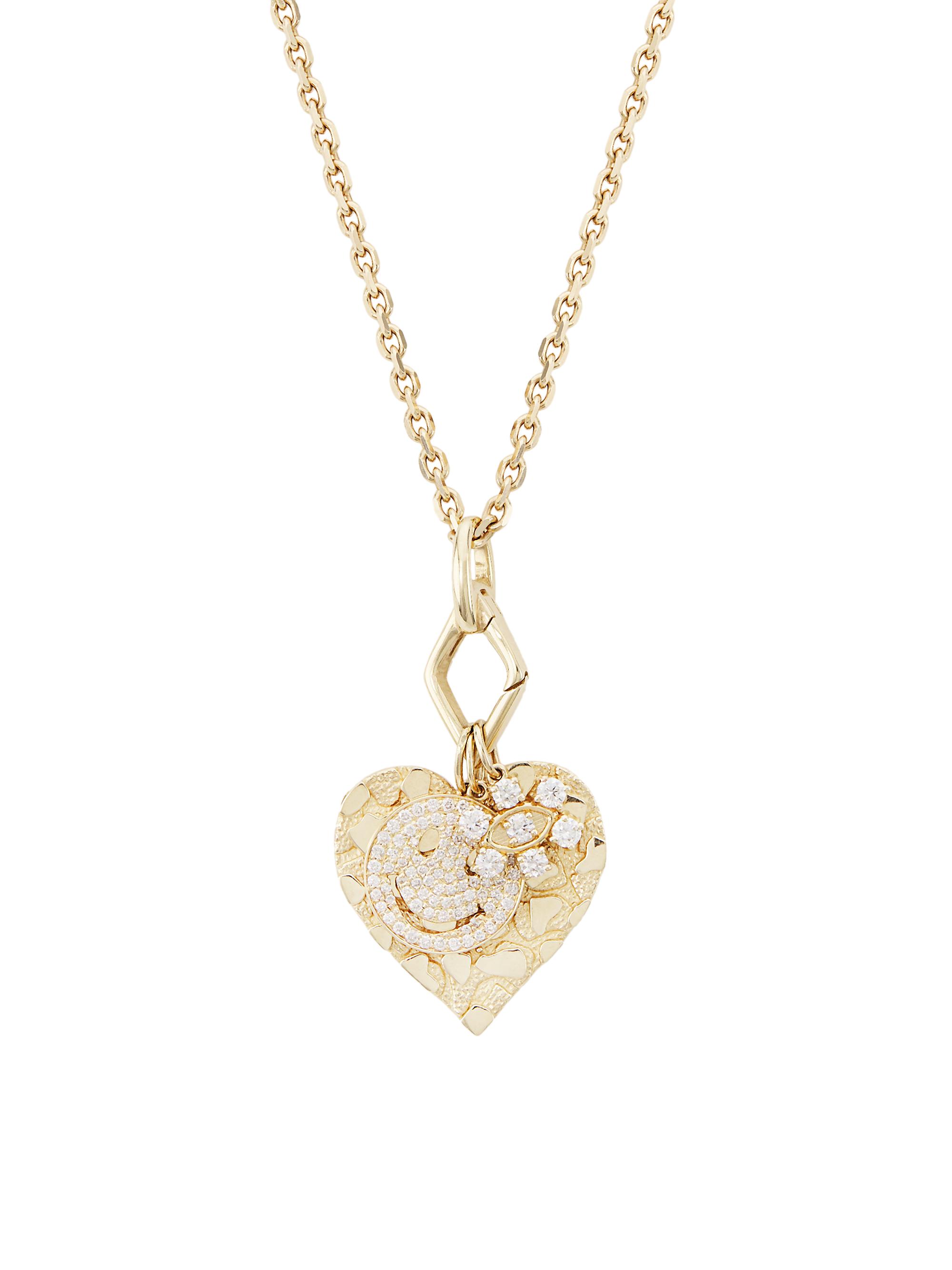 Sydney Evan Women's Multi-Charm 14K Gold & Diamond Necklace - Gold