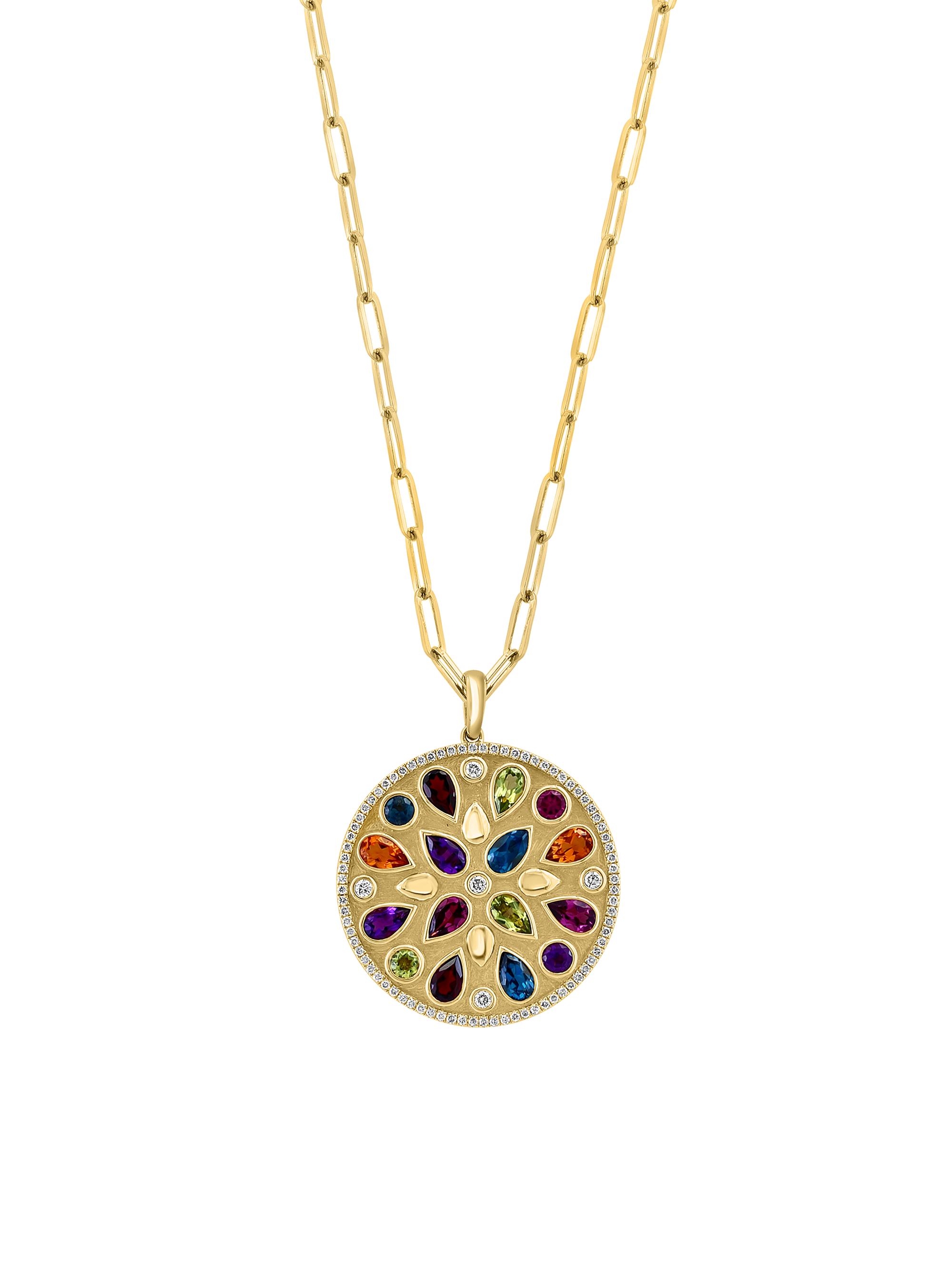 Saks Fifth Avenue Collection Women's 14K Yellow Gold & Multi-Stone Pendant Necklace - Yellow Gold