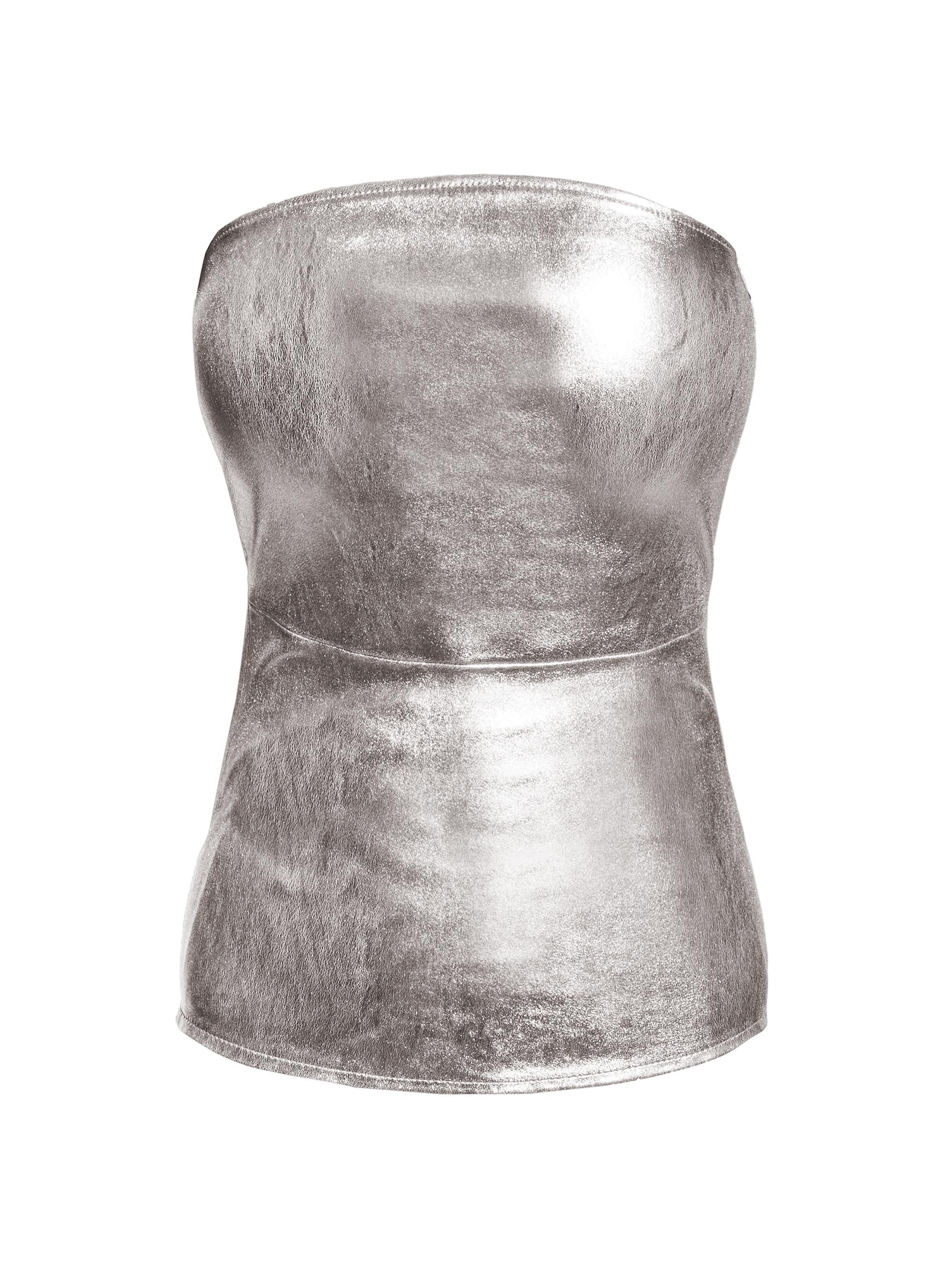 AS by DF Women's Cinematique Stretch Leather Bustier - Black