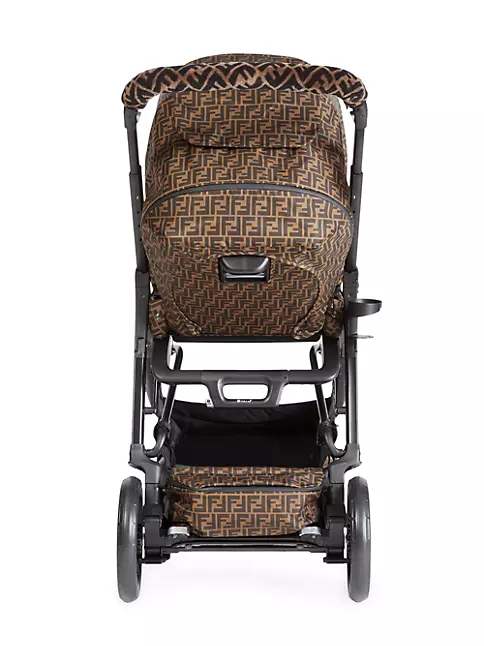 Fendi Baby - Brown FF Logo Baby Stroller