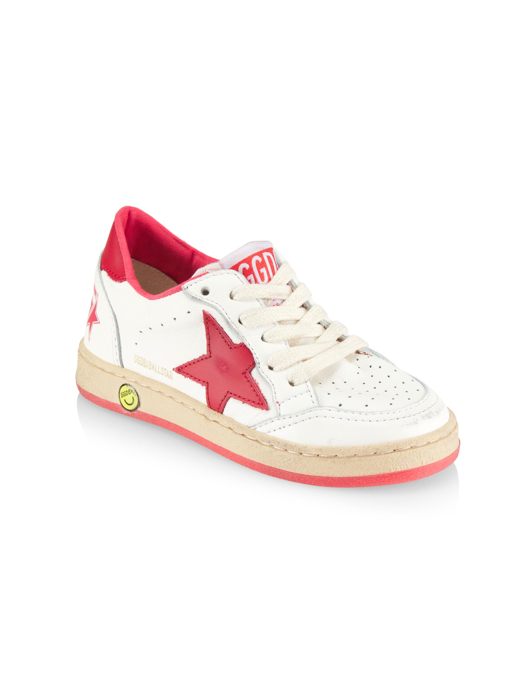 Golden Goose Baby's, Little Kid's & Kid's Ballstar Leather Star Sneakers - White Red 1 (Child) | Thumbnail 5