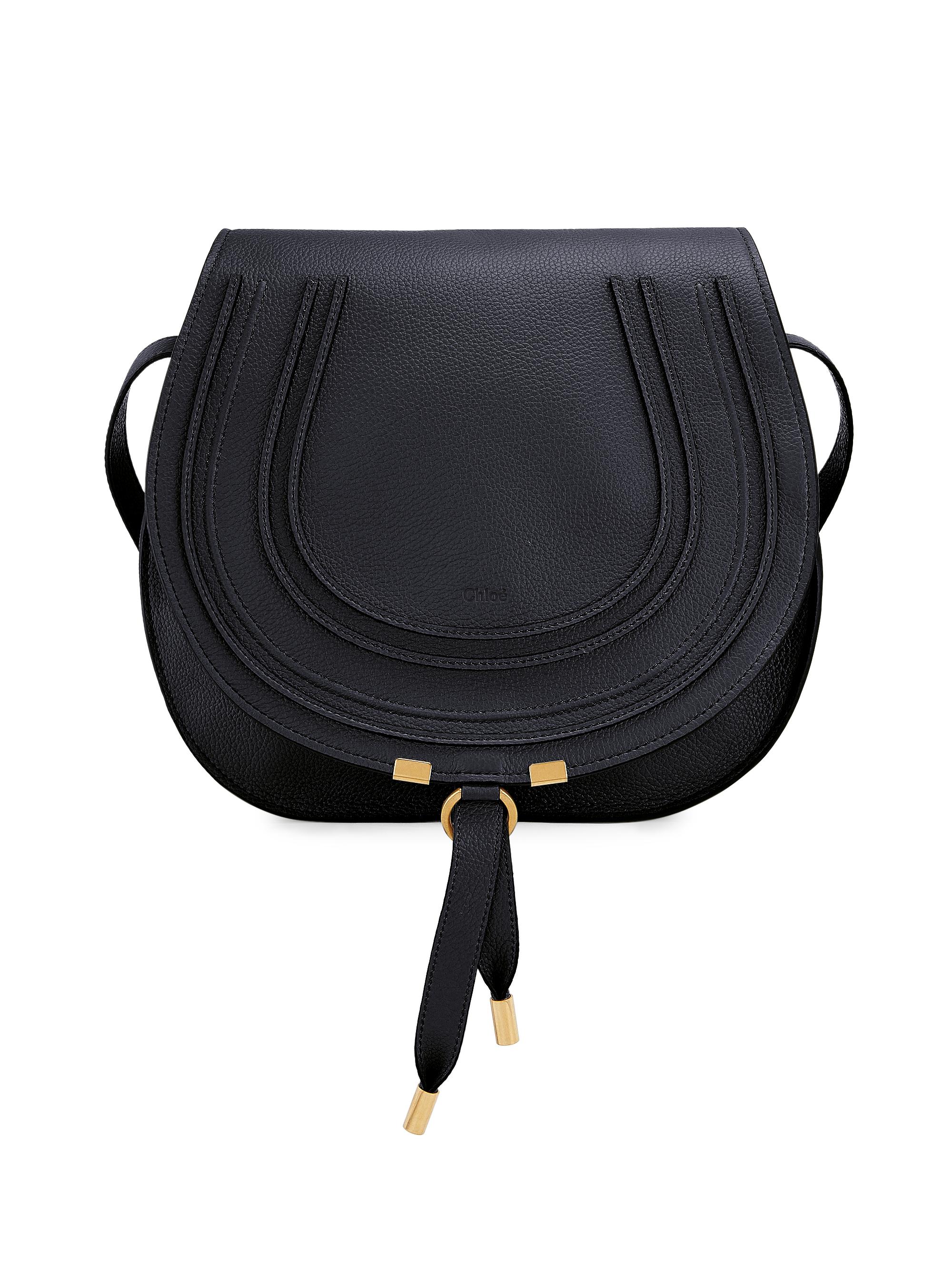 Chloé Women's  Marcie Leather Shoulder Bag - Black